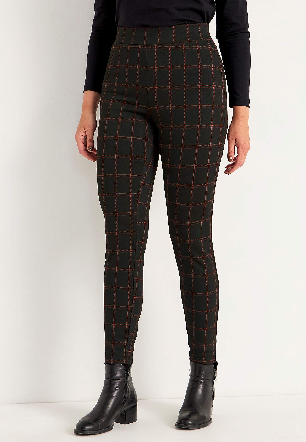 Checked leggings