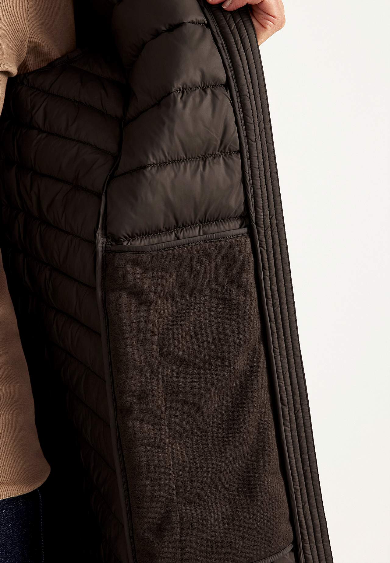 Long lightweight puffer coat