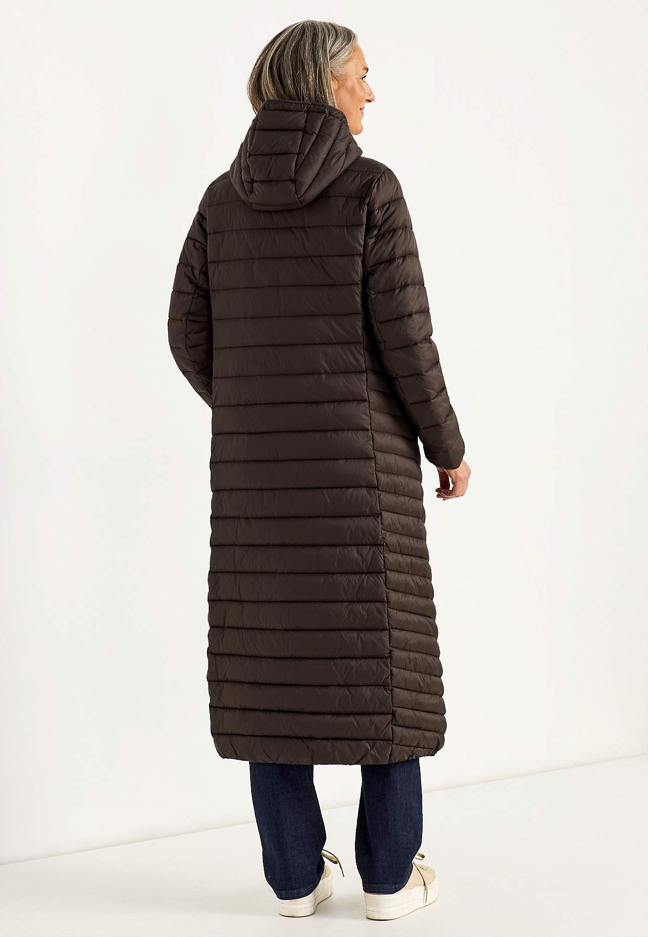 Long lightweight puffer coat