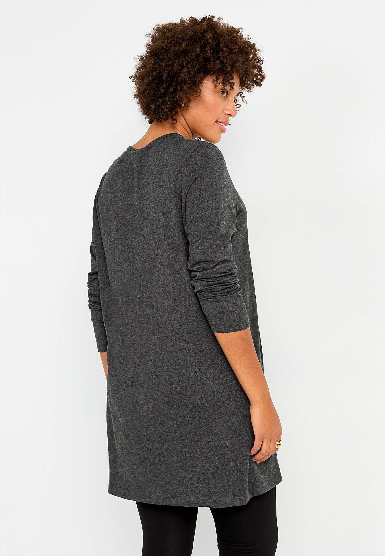 Long-sleeved jersey tuniq with pockets Hilda