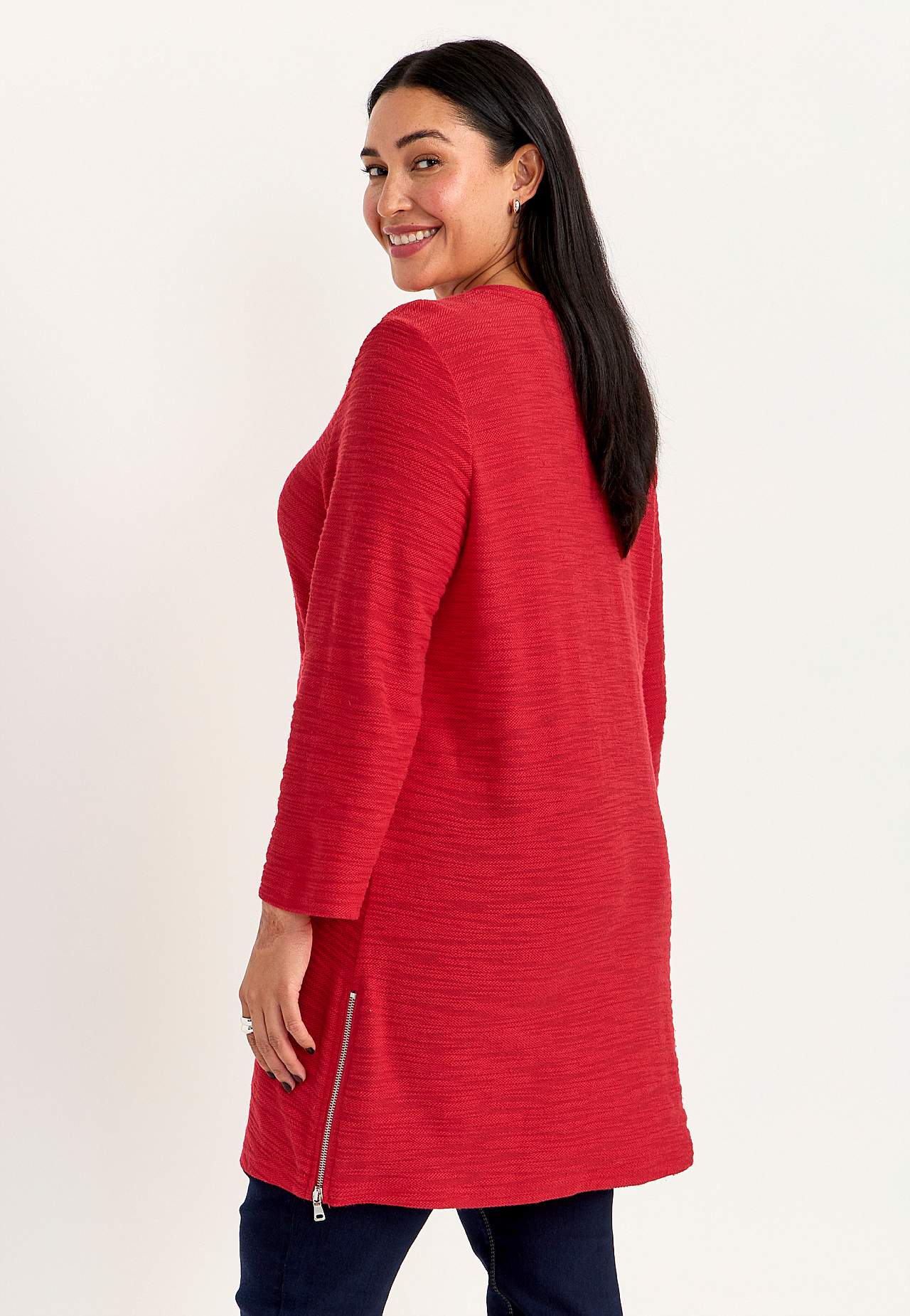 Soft tunic with 3/4 length sleeves