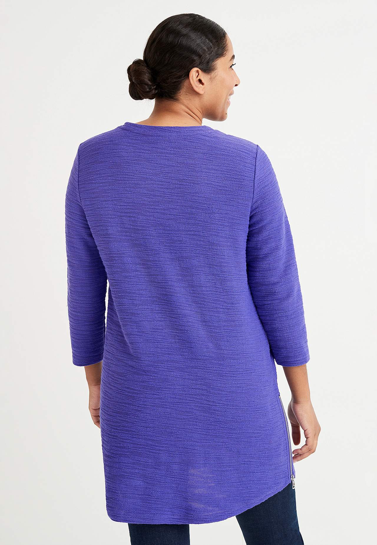 Soft tunic with 3/4 length sleeves