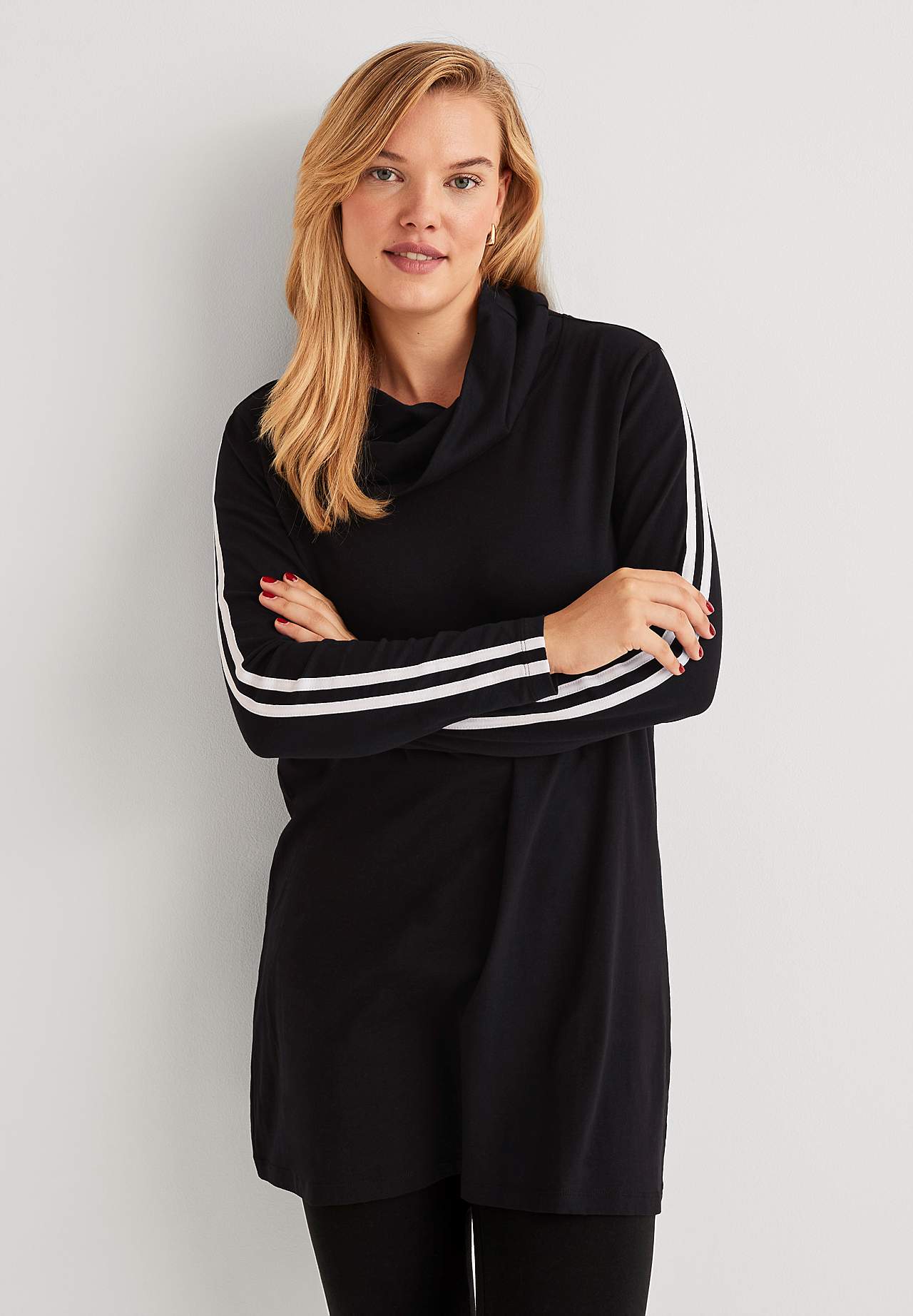 Tunic top with side stripes Leonora