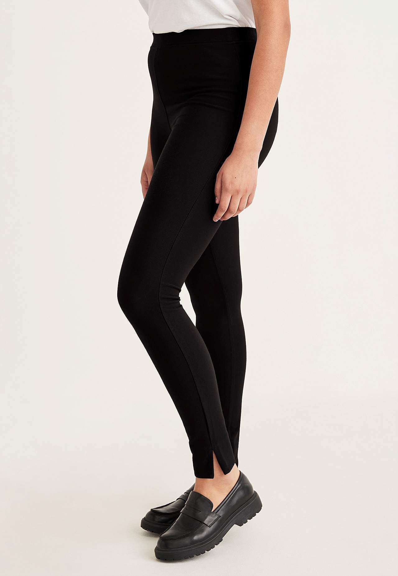 Leggings in jersey with stretch twill