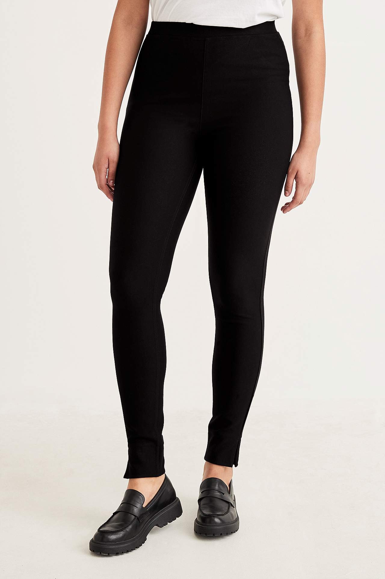Leggings in jersey with stretch twill