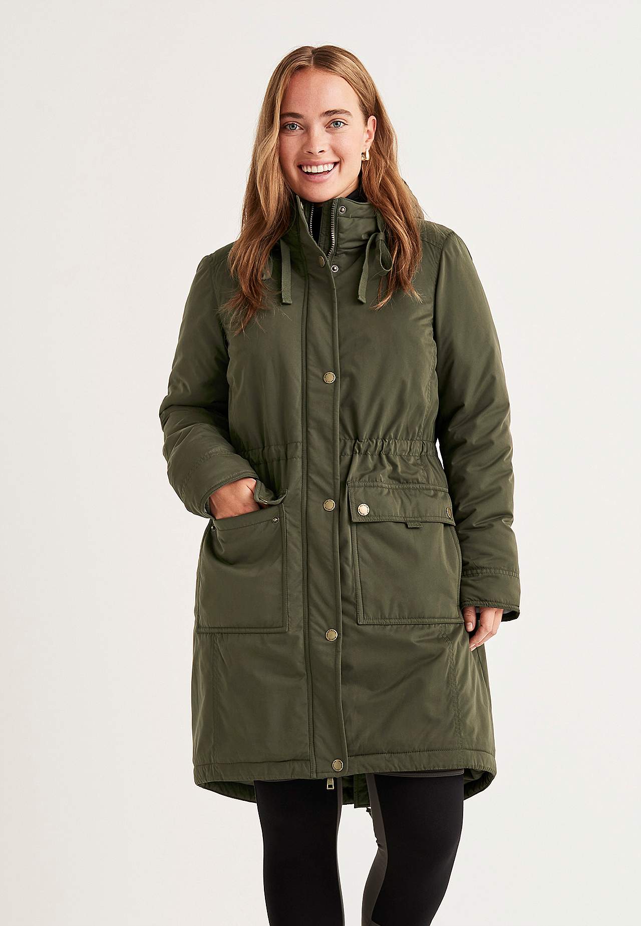 Parka with pile lined hood