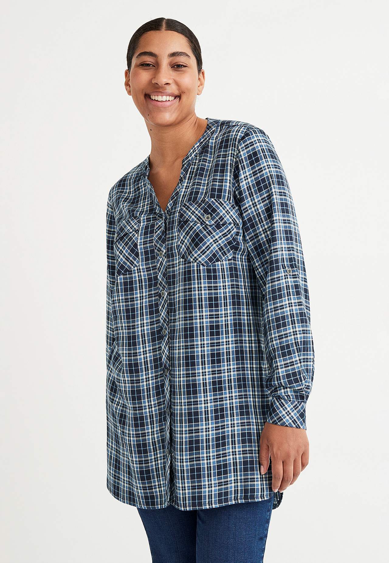 Checked tunic