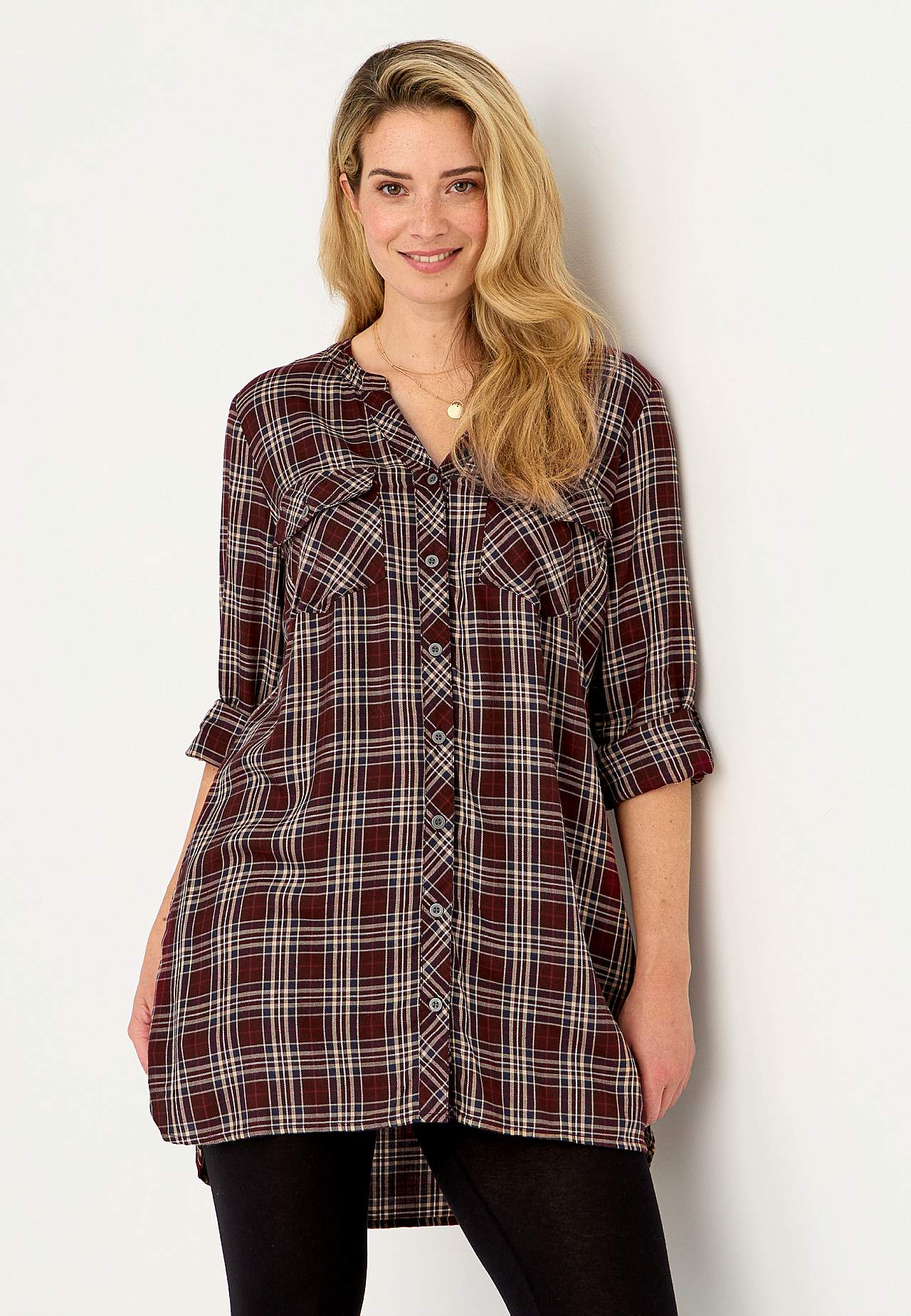 Checked tunic