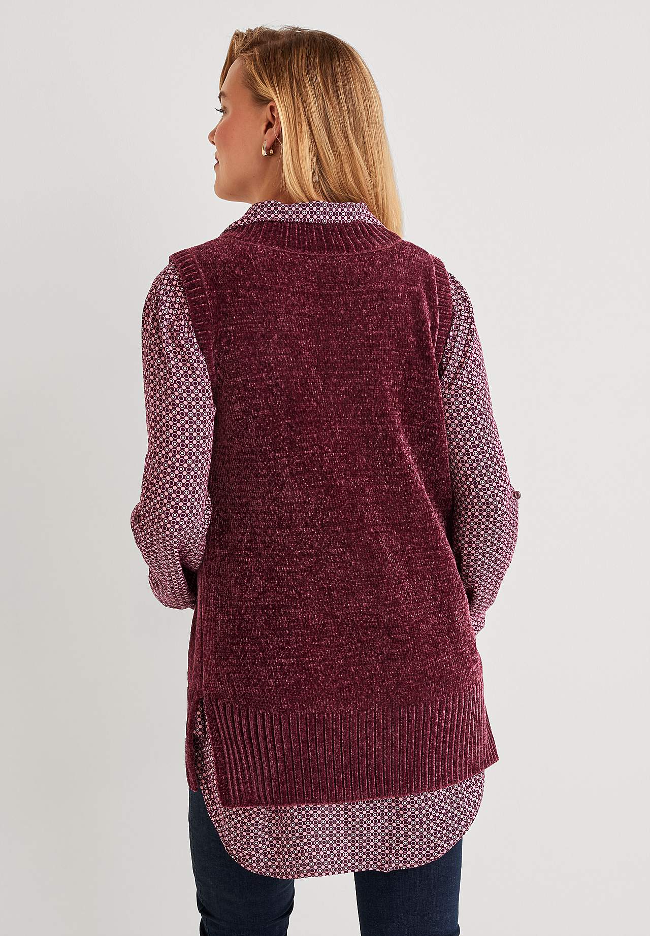 Soft waistcoat in chenille