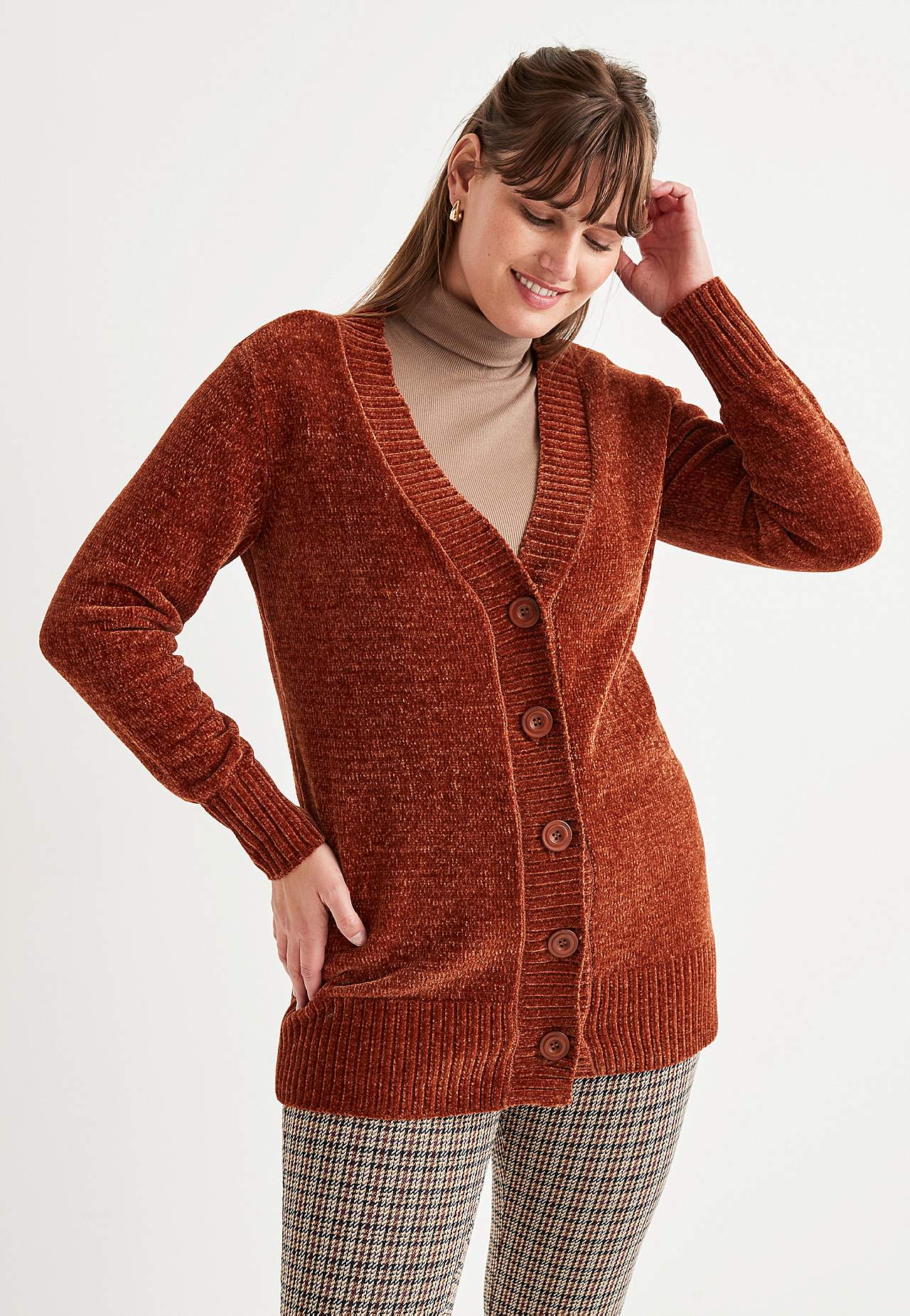 Cardigan in chenille Camilla