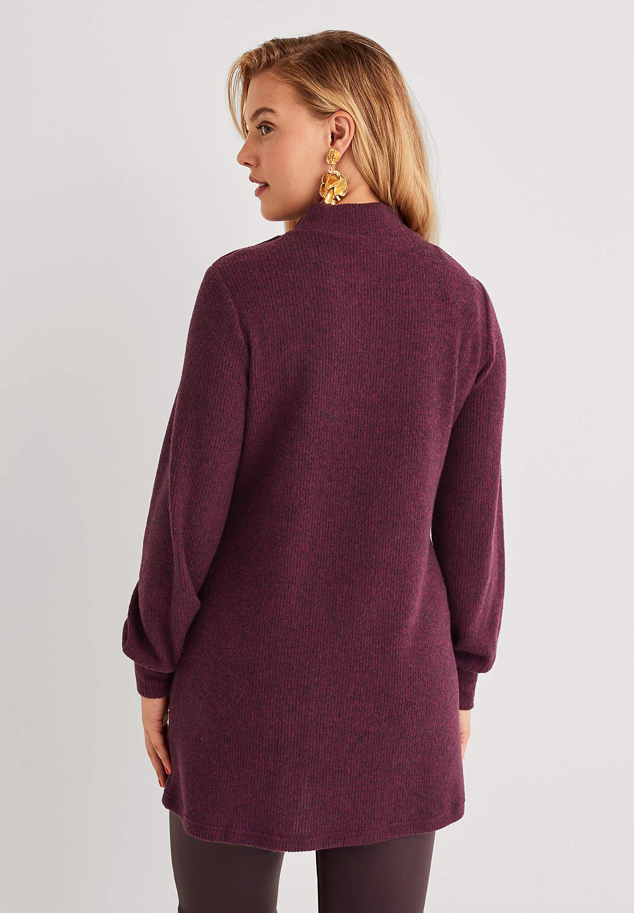 Soft tunic with turtleneck