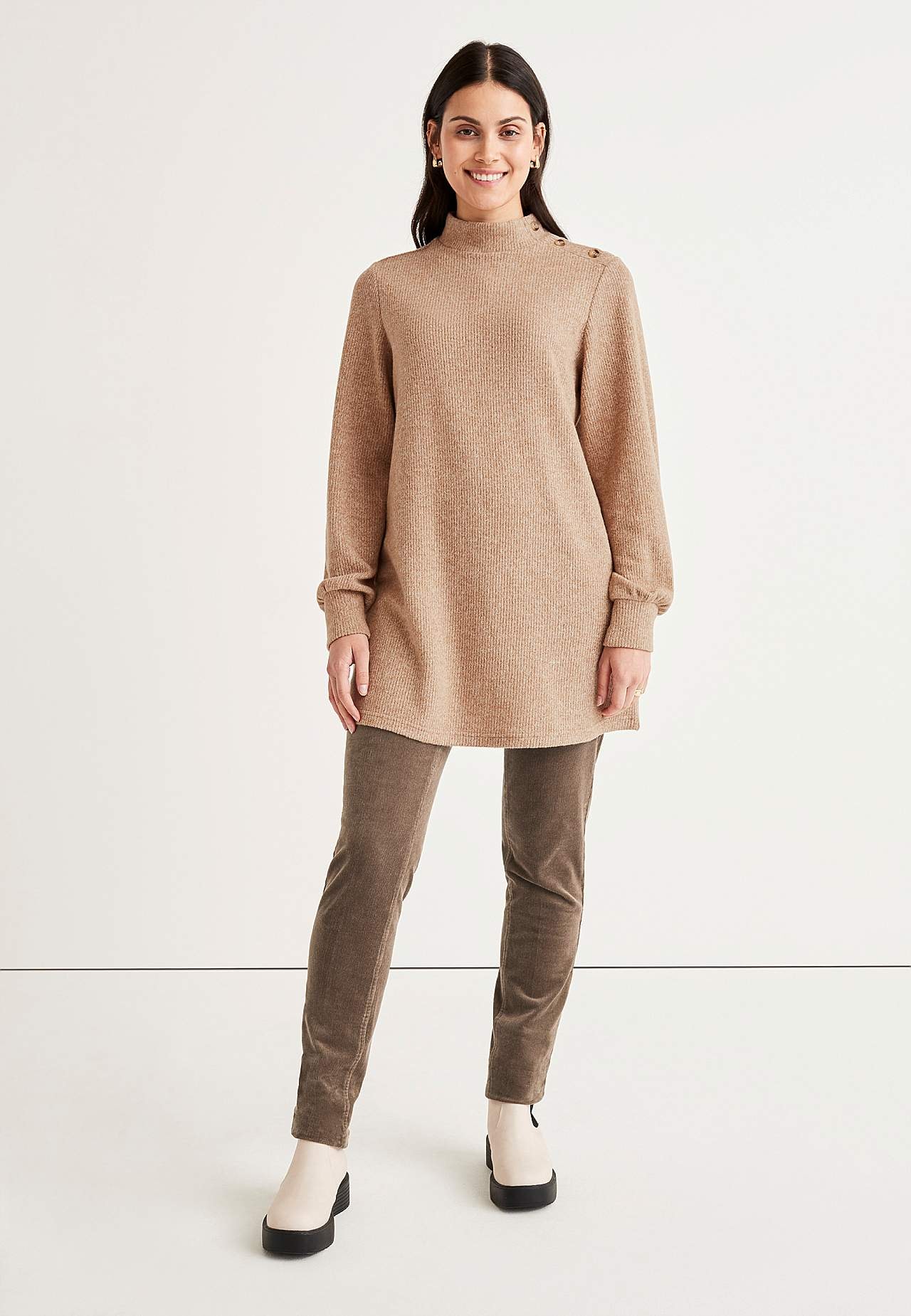 Soft tunic with turtleneck Beata