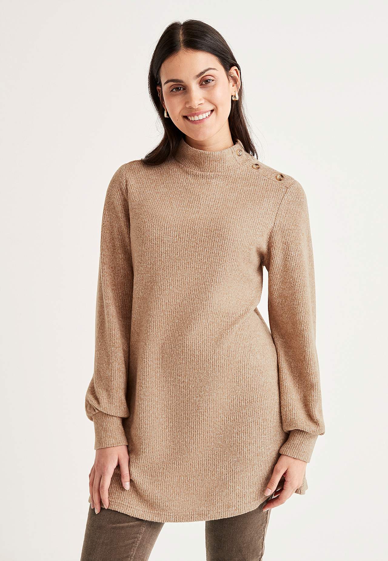 Soft tunic with turtleneck Beata