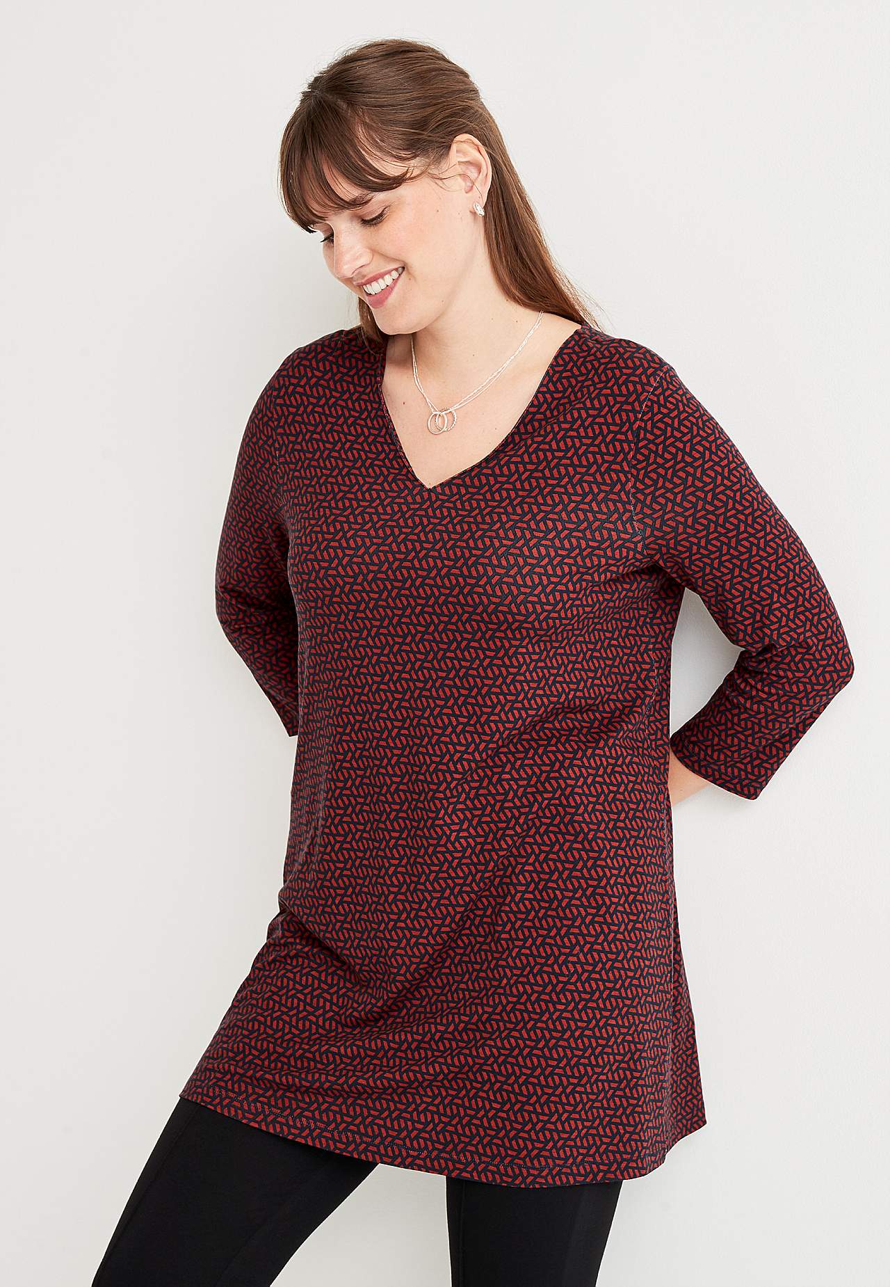 Patterned jersey tuniq
