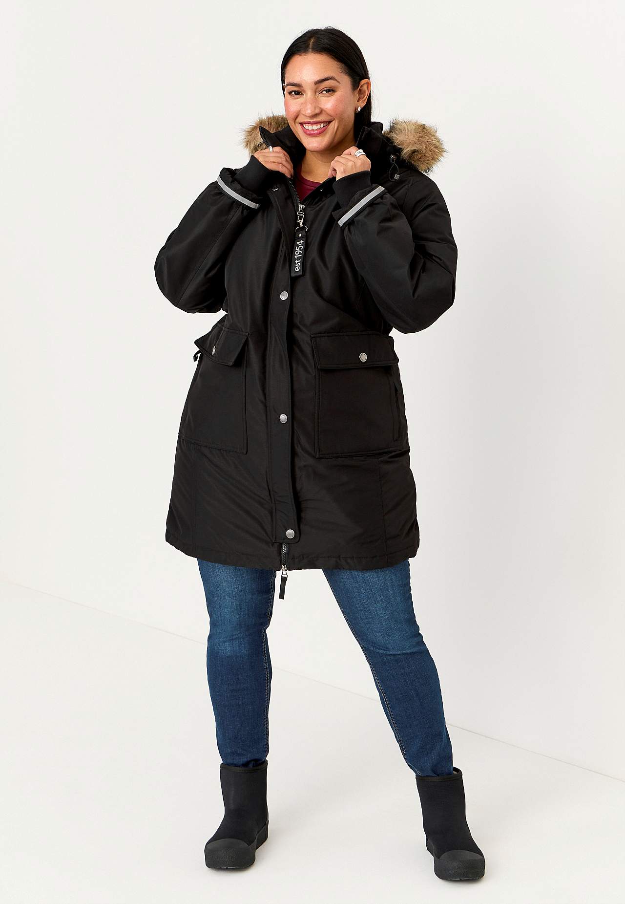 Warm-lined parka Ice