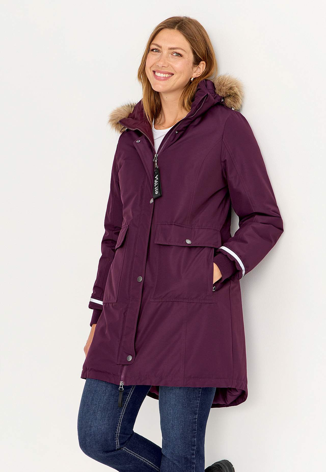 Warm-lined parka Ice