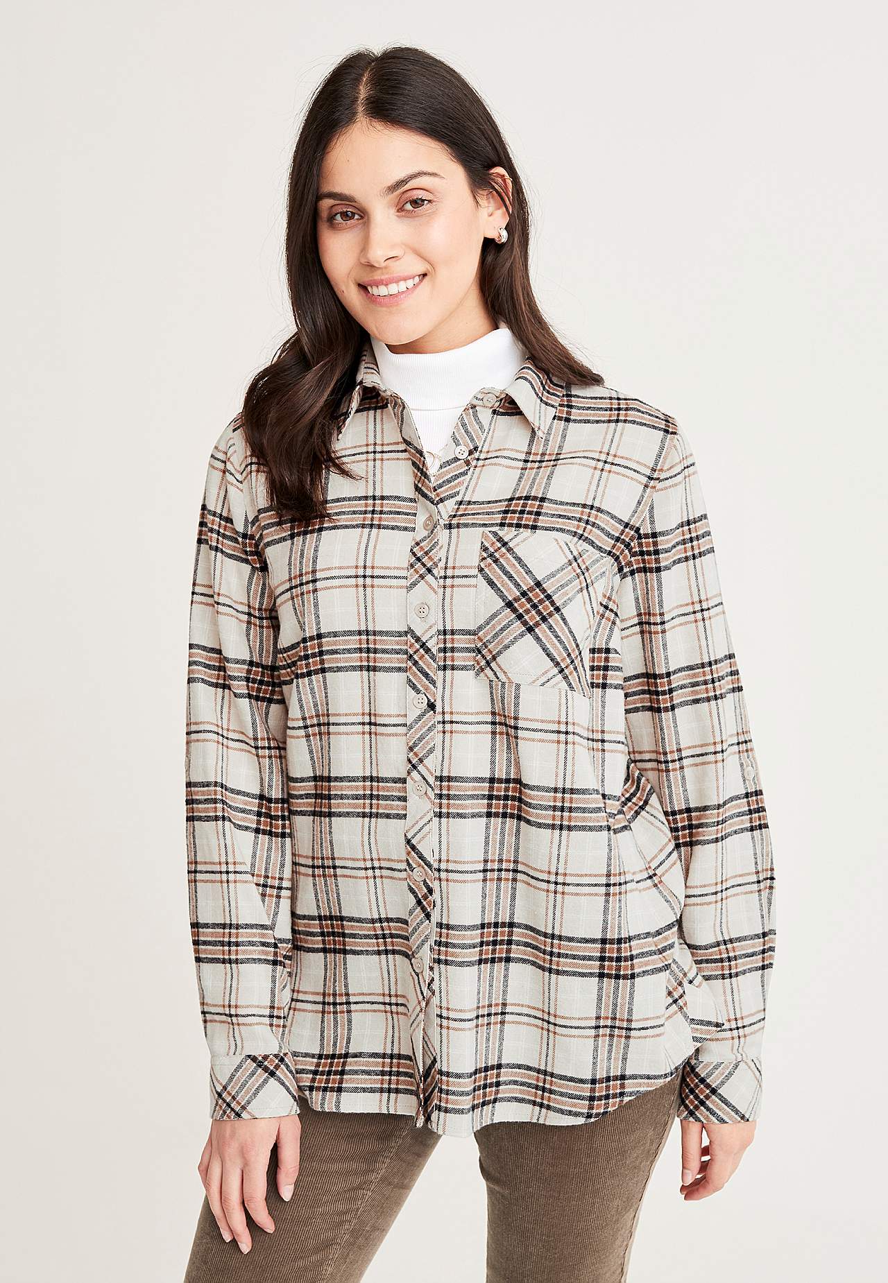 Checked flannel shirt