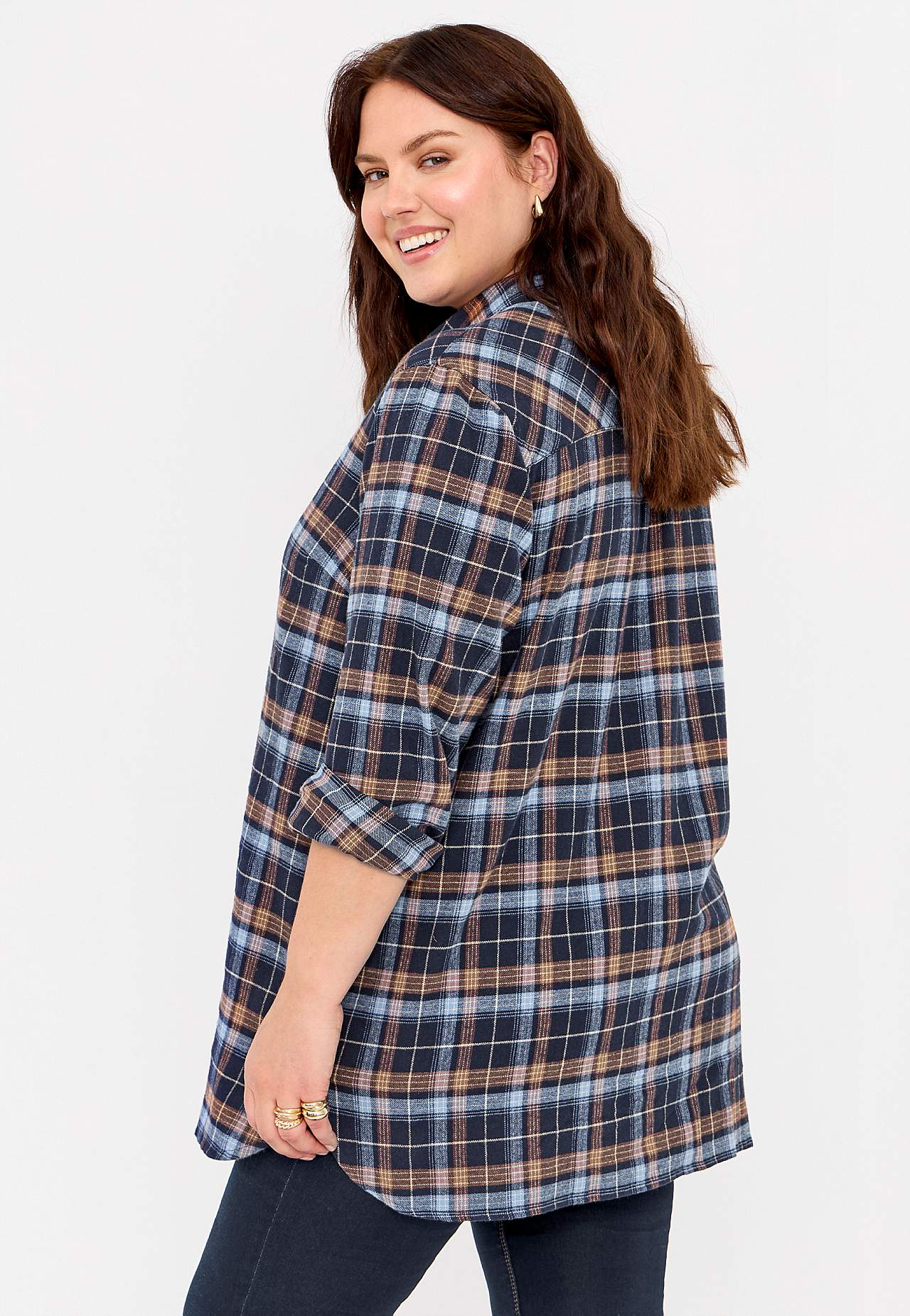 Long shirt in flannel