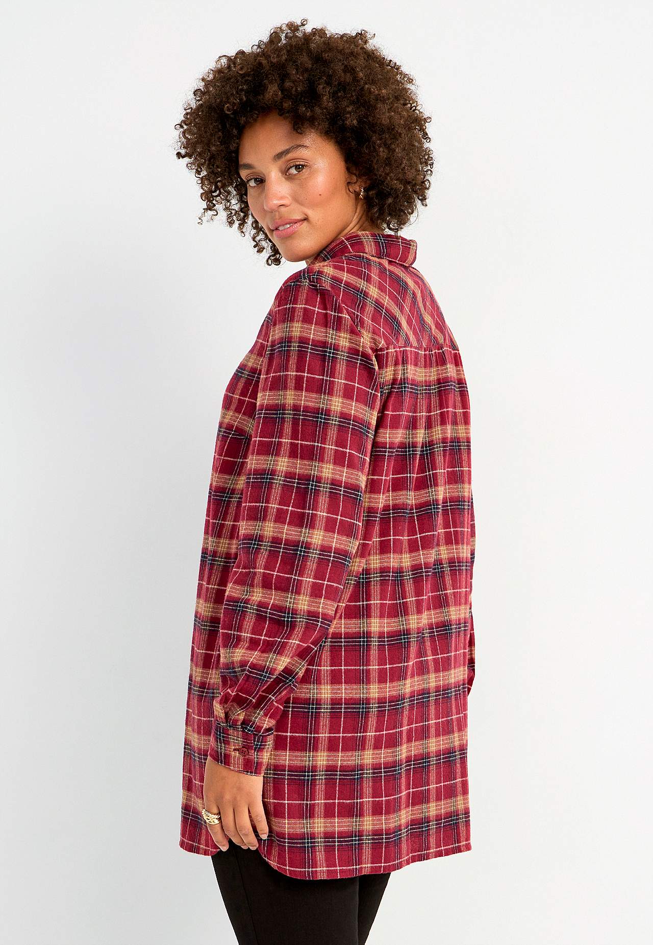 Long shirt in flannel