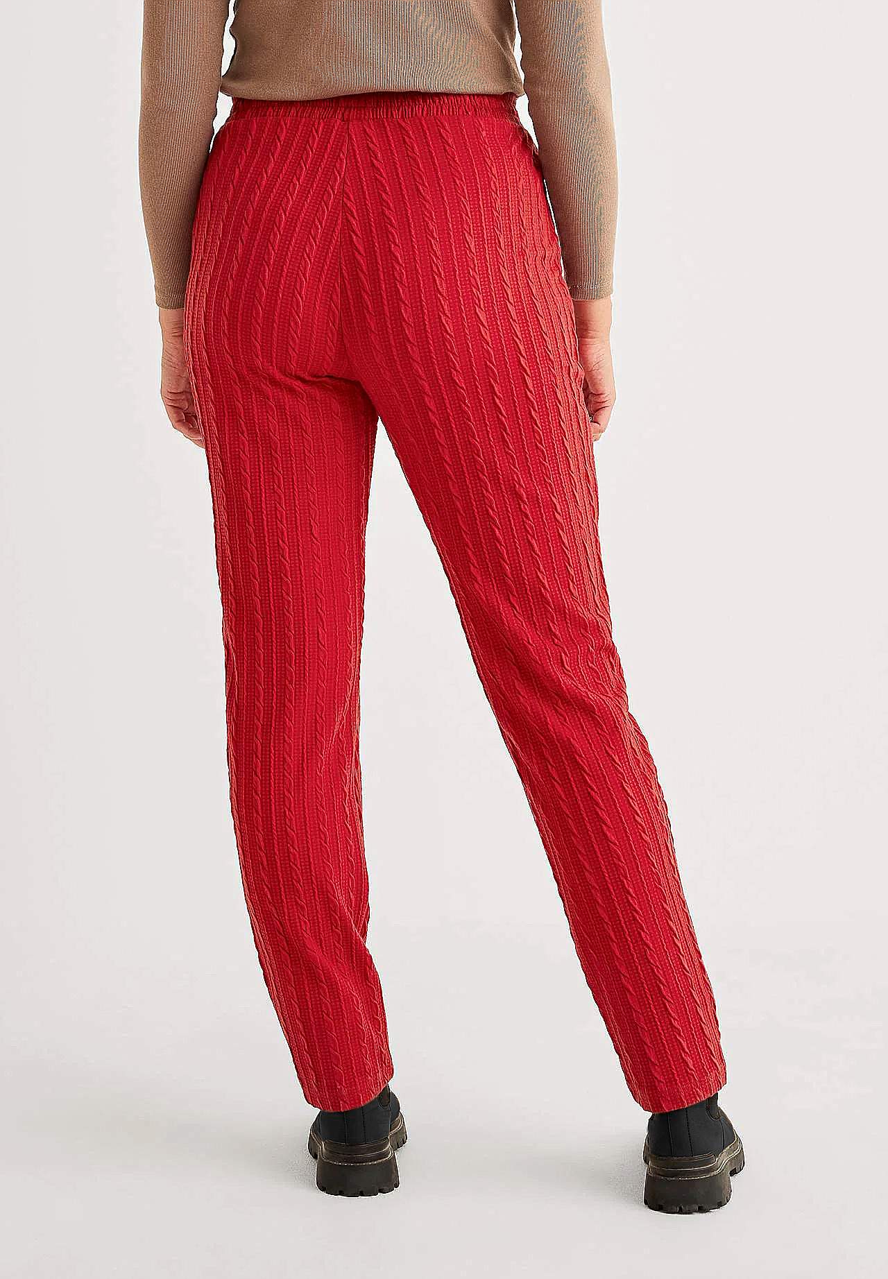 Textured-knit jersey pants Cara