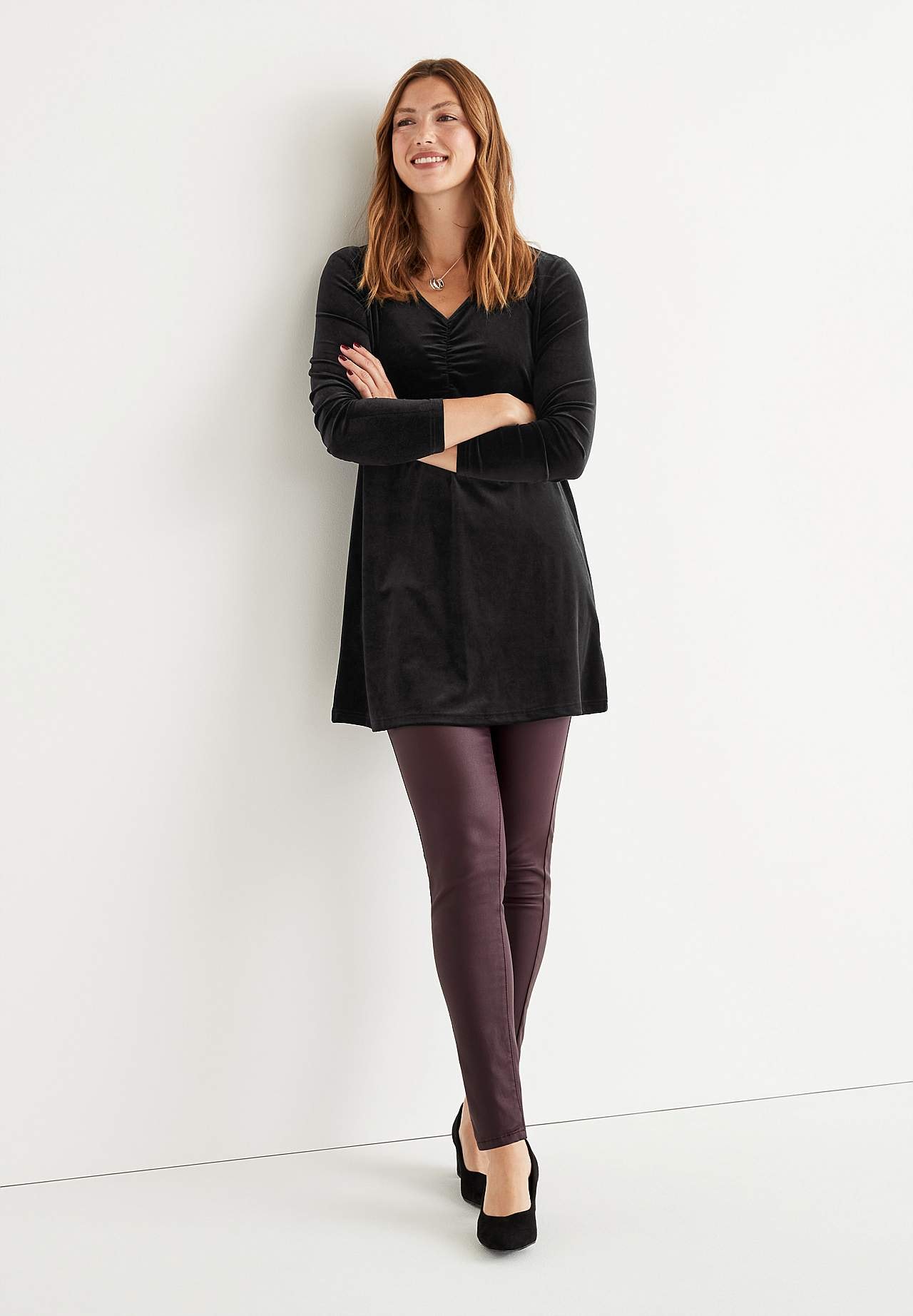 Velvet tunic with glow