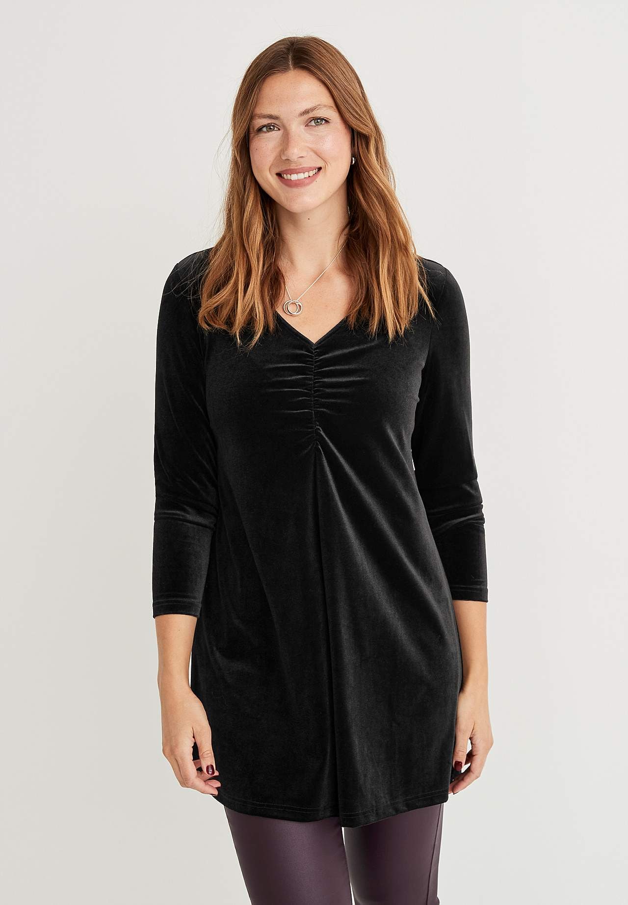 Velvet tunic with glow