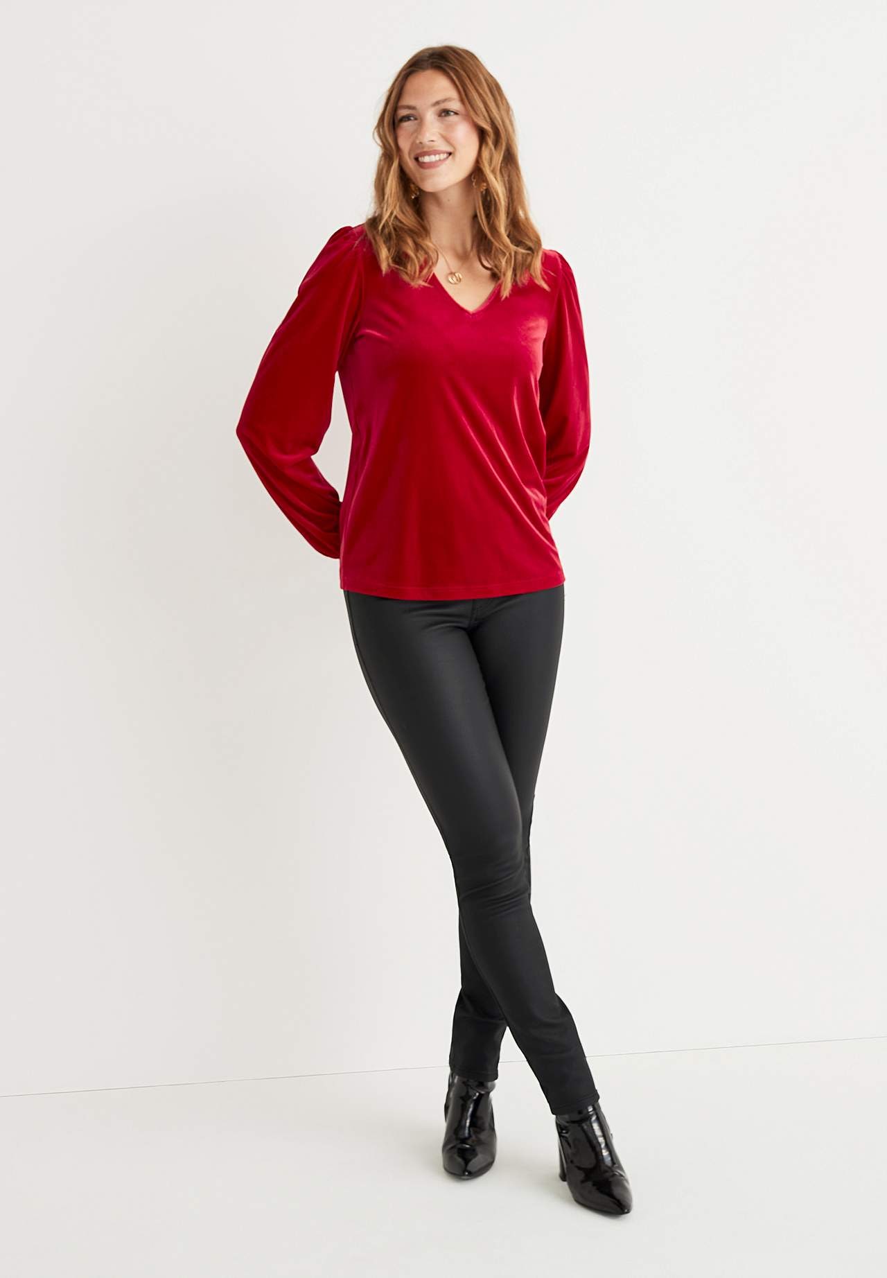 Party top in velvet