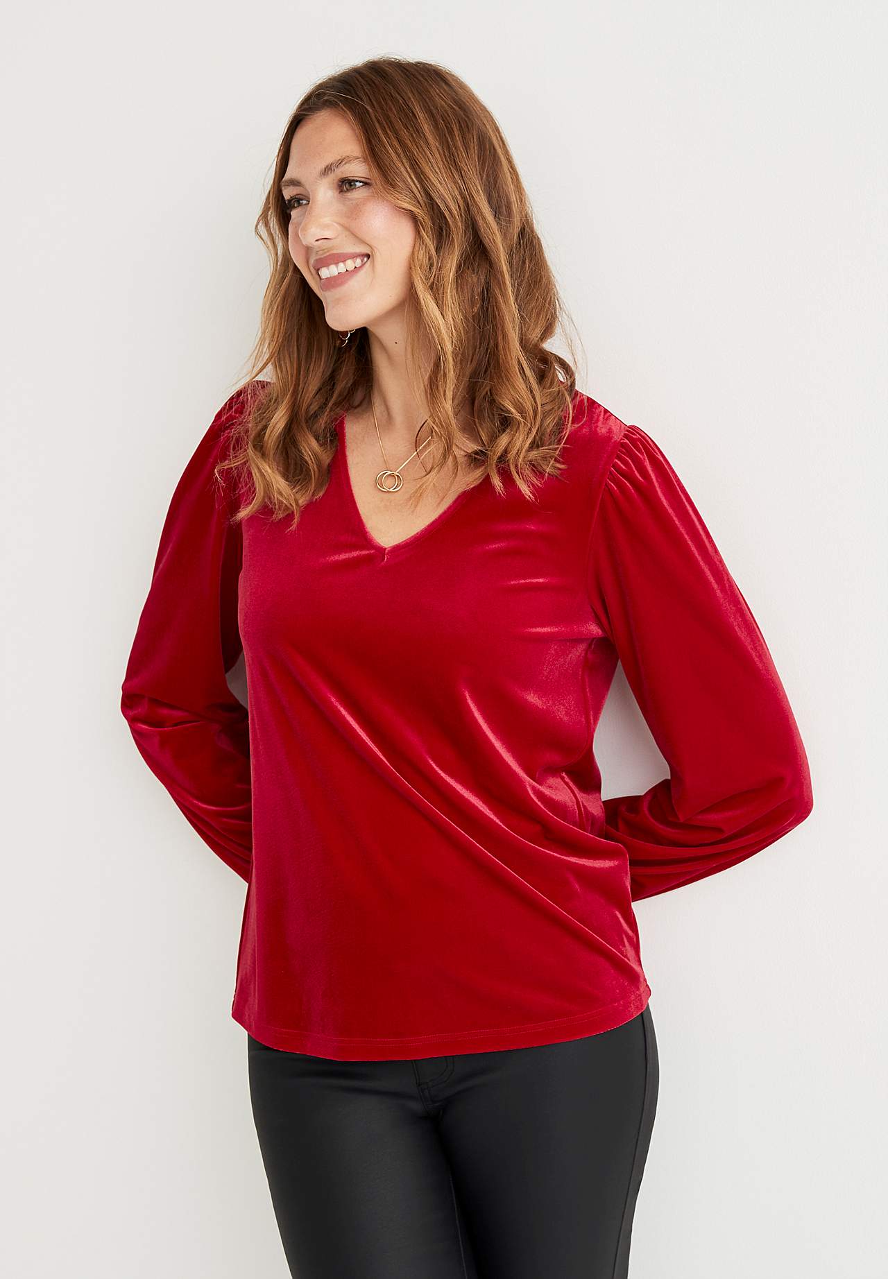 Party top in velvet