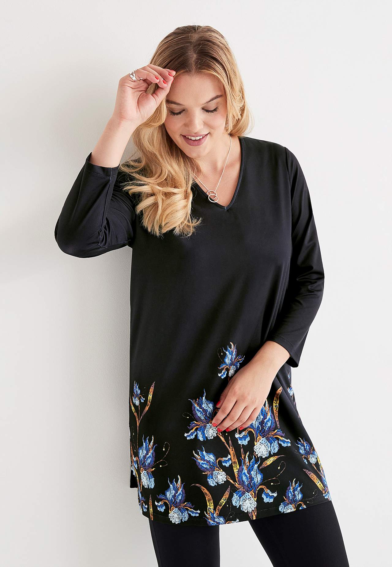 Jersey tuniq with floral pattern Nelly