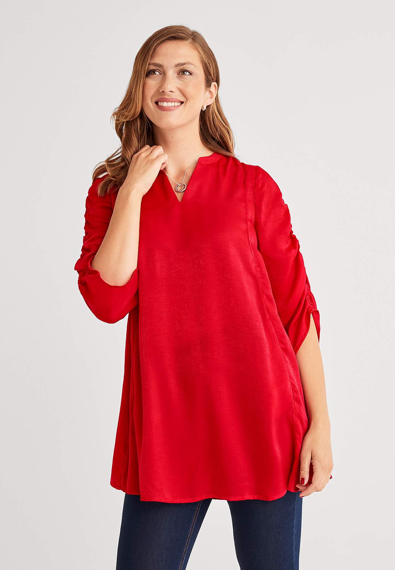 Tunic top in satin