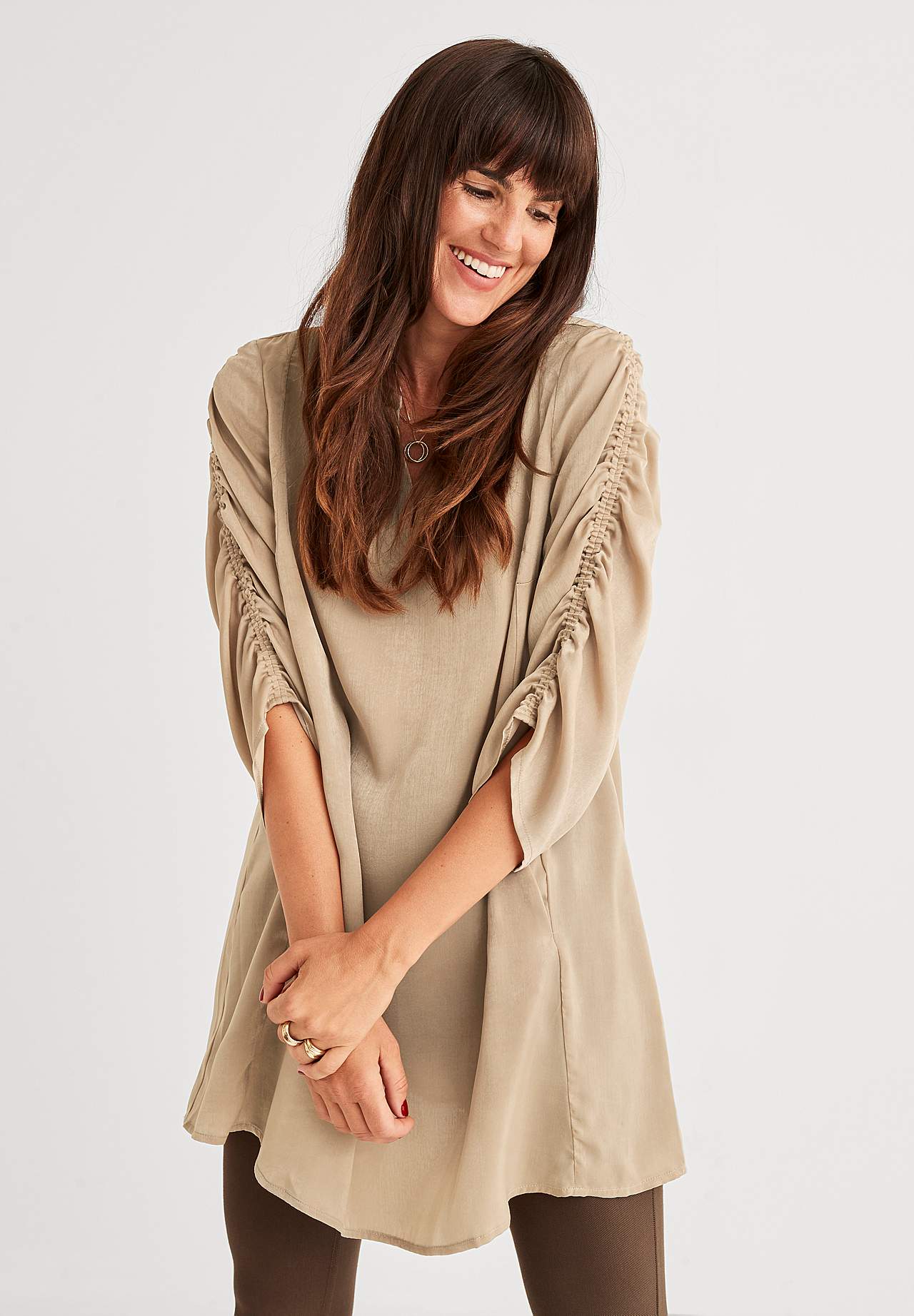 Tunic top in satin