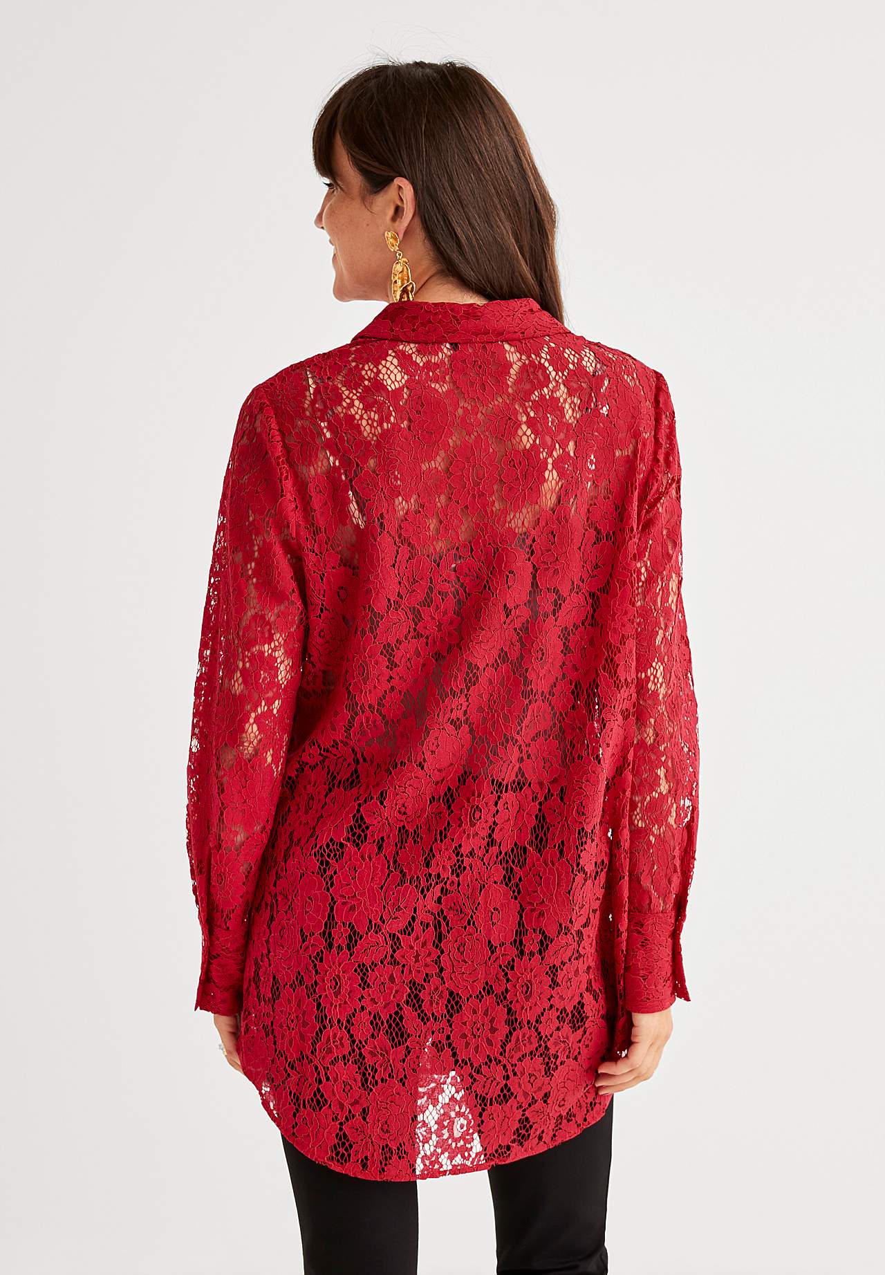 Long-sleeved lace tunic Ariel