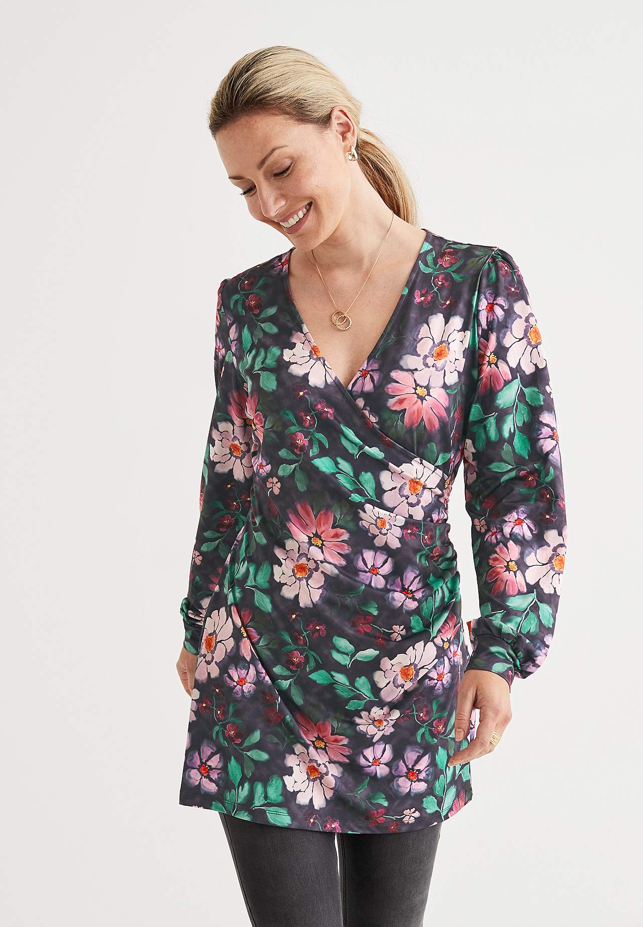 Patterned jersey tuniq
