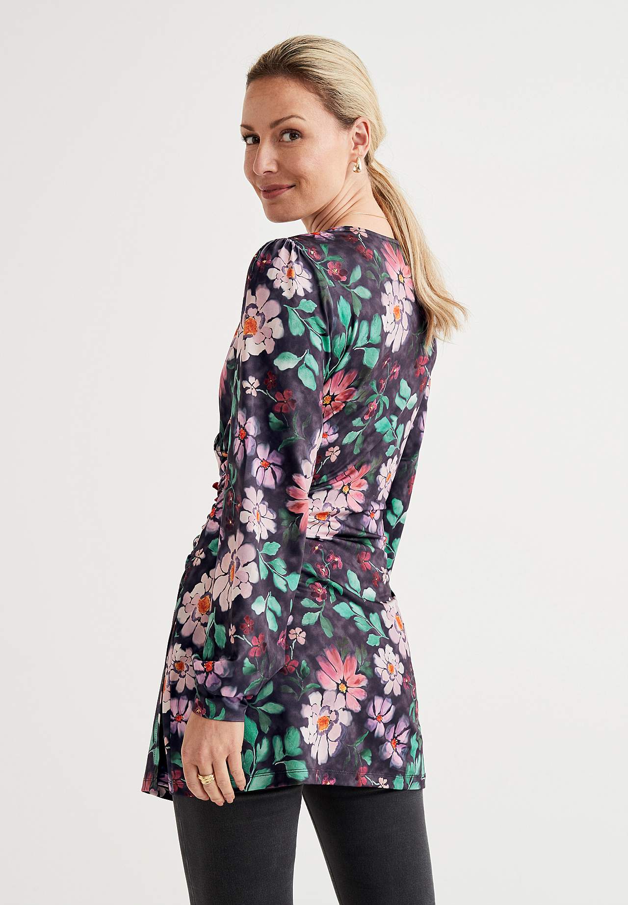 Patterned jersey tuniq