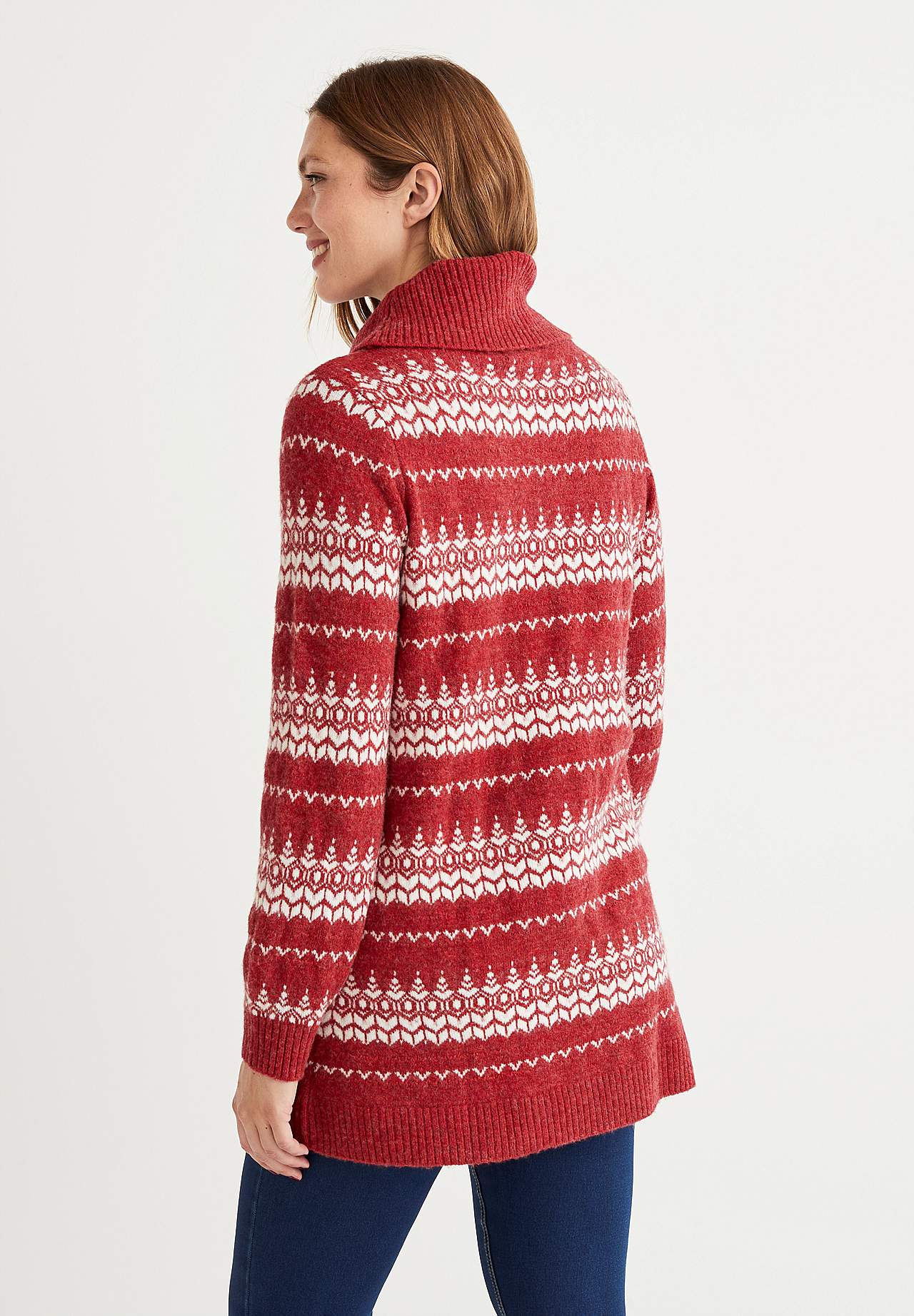 Jacquard-knit tunic