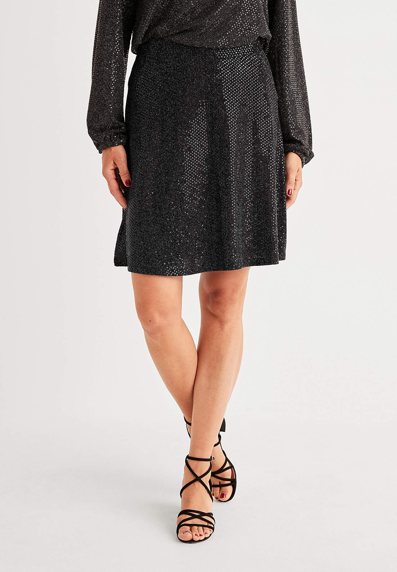 Glittery skirt with paillettes Petra