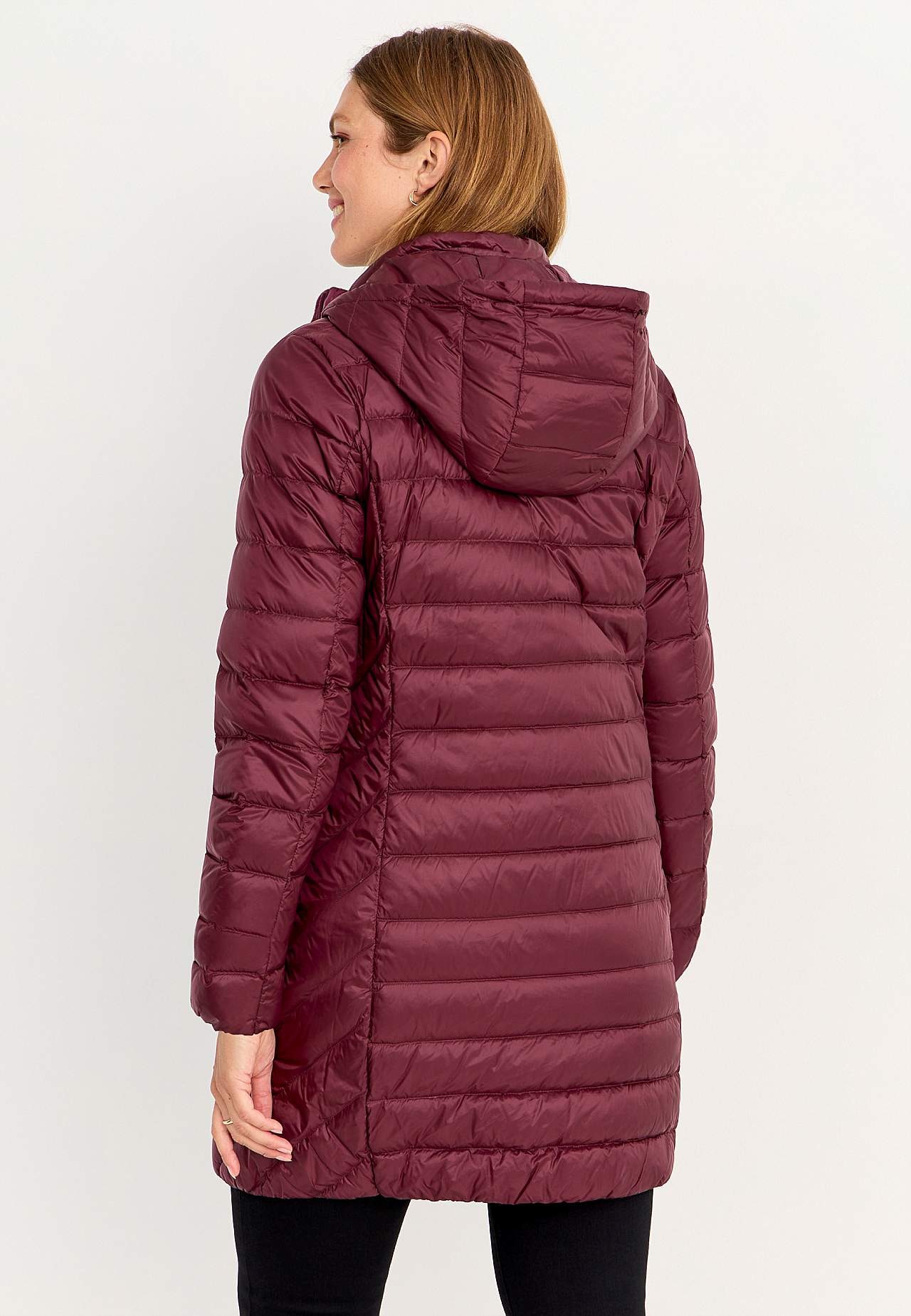 Down jacket with hood