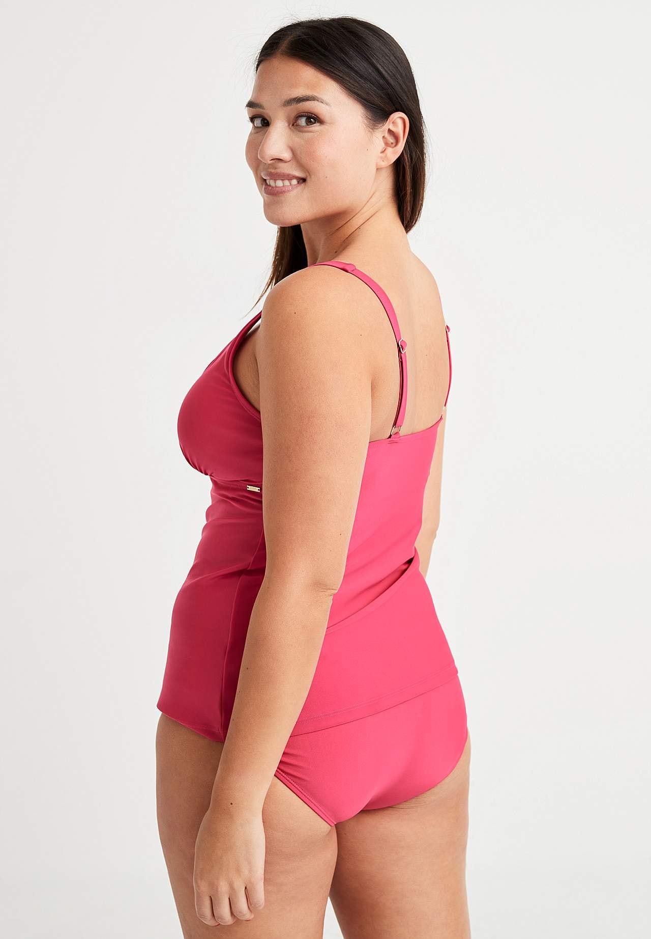 Unicoloured tankini singlet