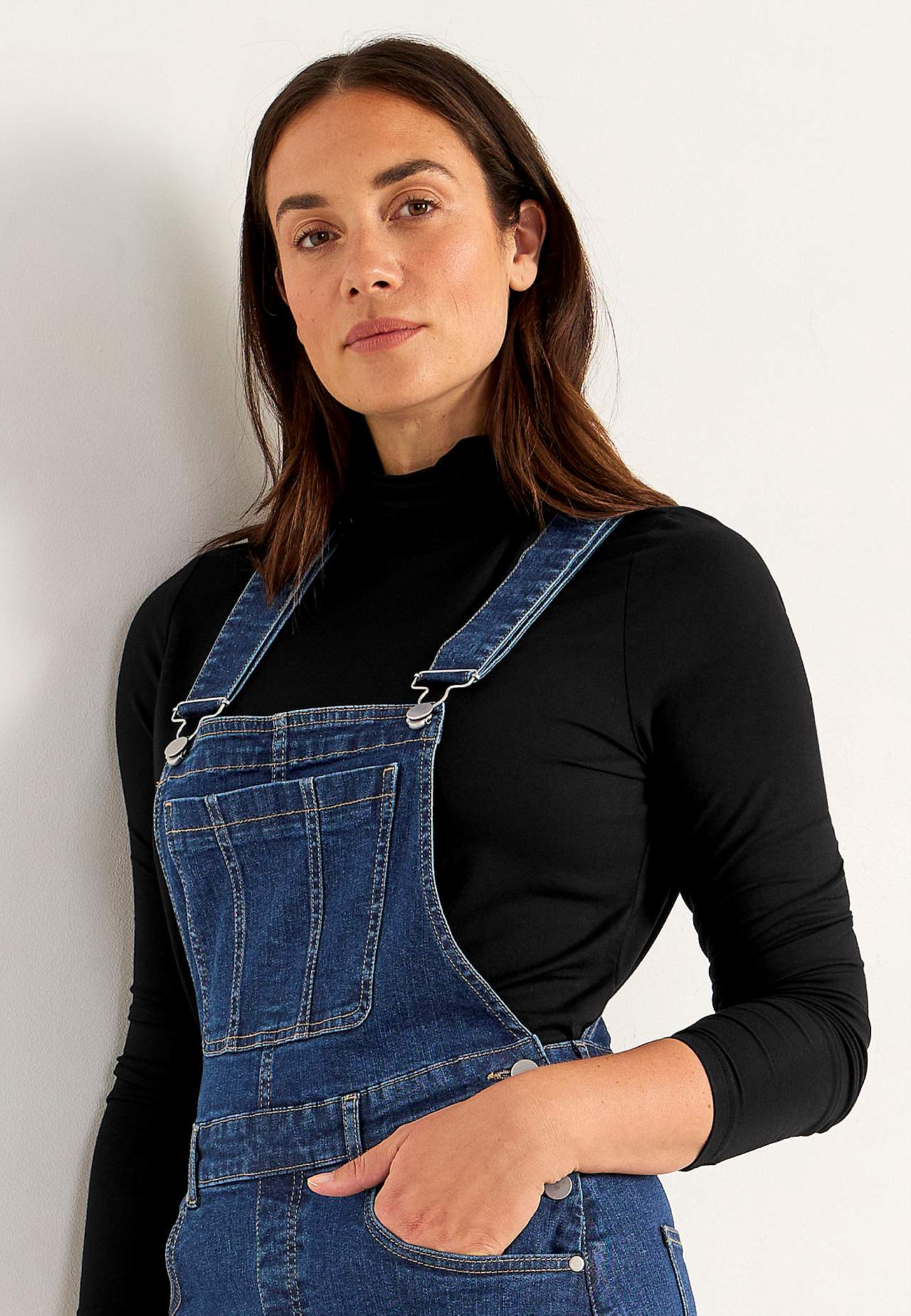 Dungaree dress in denim
