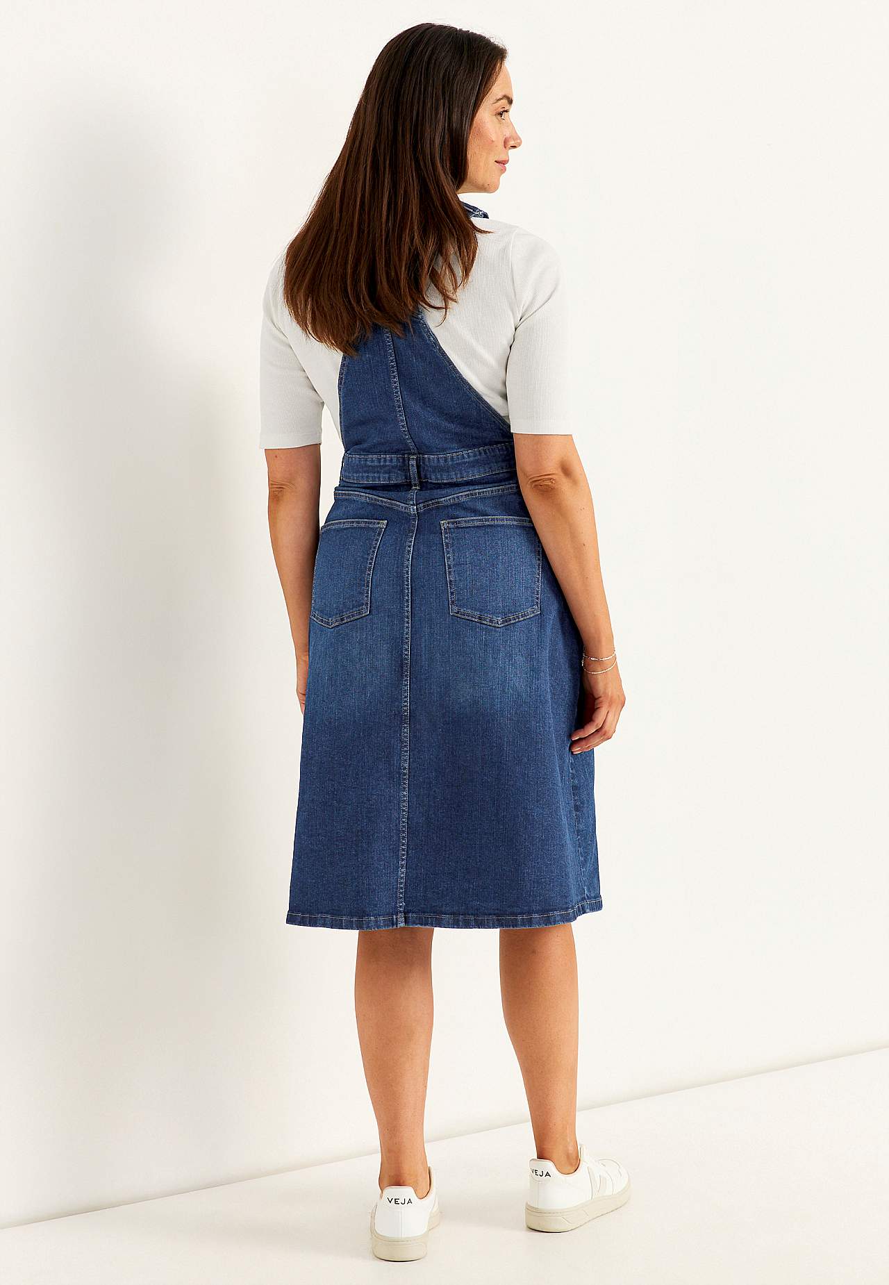 Dungaree dress in denim