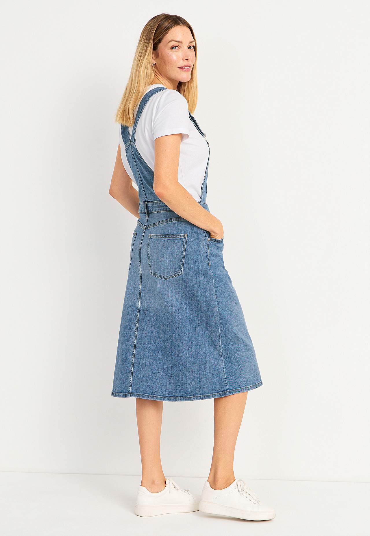 Dungaree dress in denim