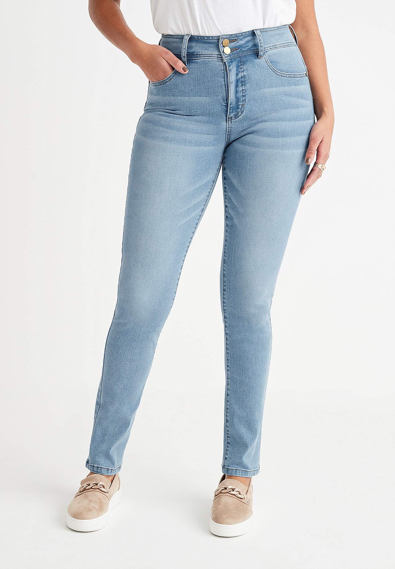 Shaping jeans with stretch
