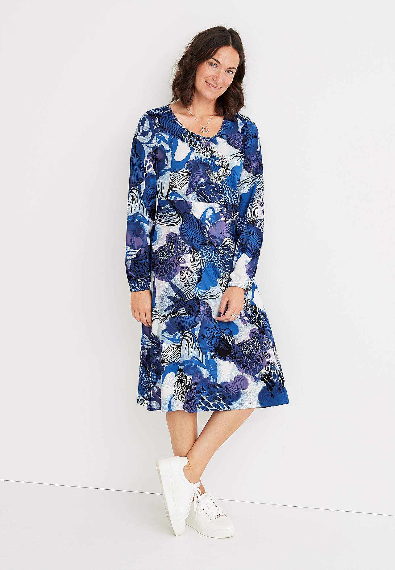 Patterned jersey dress