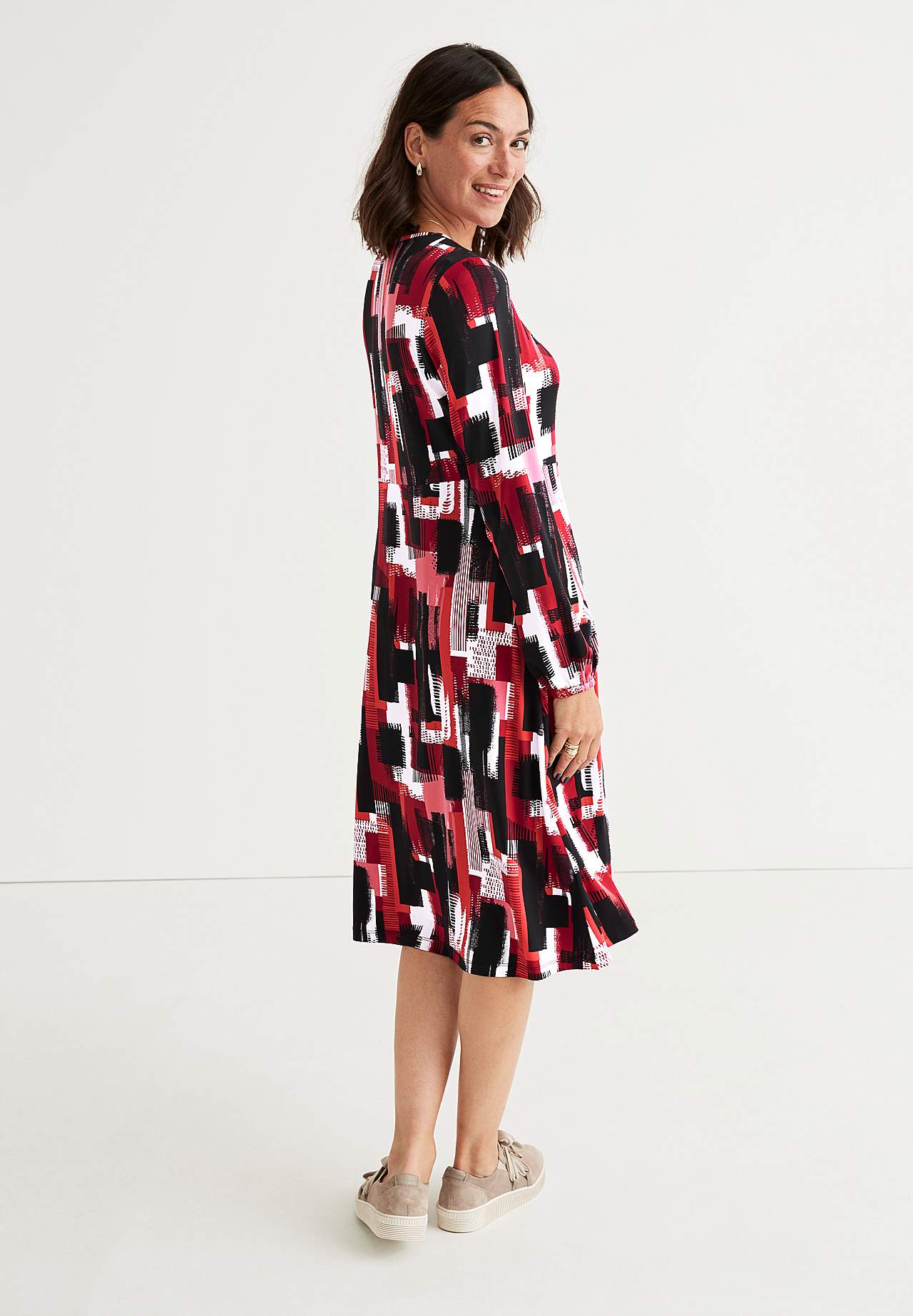 Patterned jersey dress