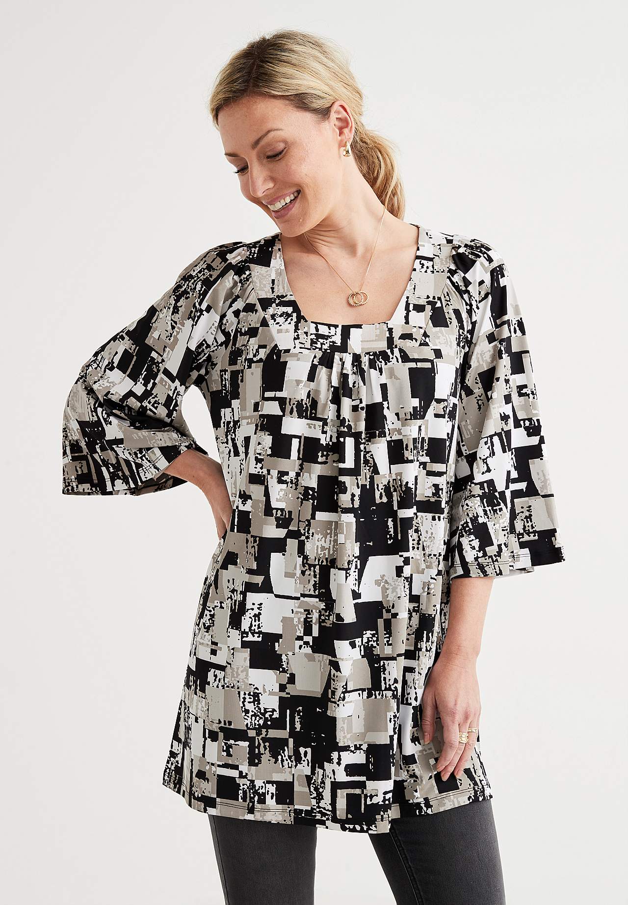 Patterned tunic