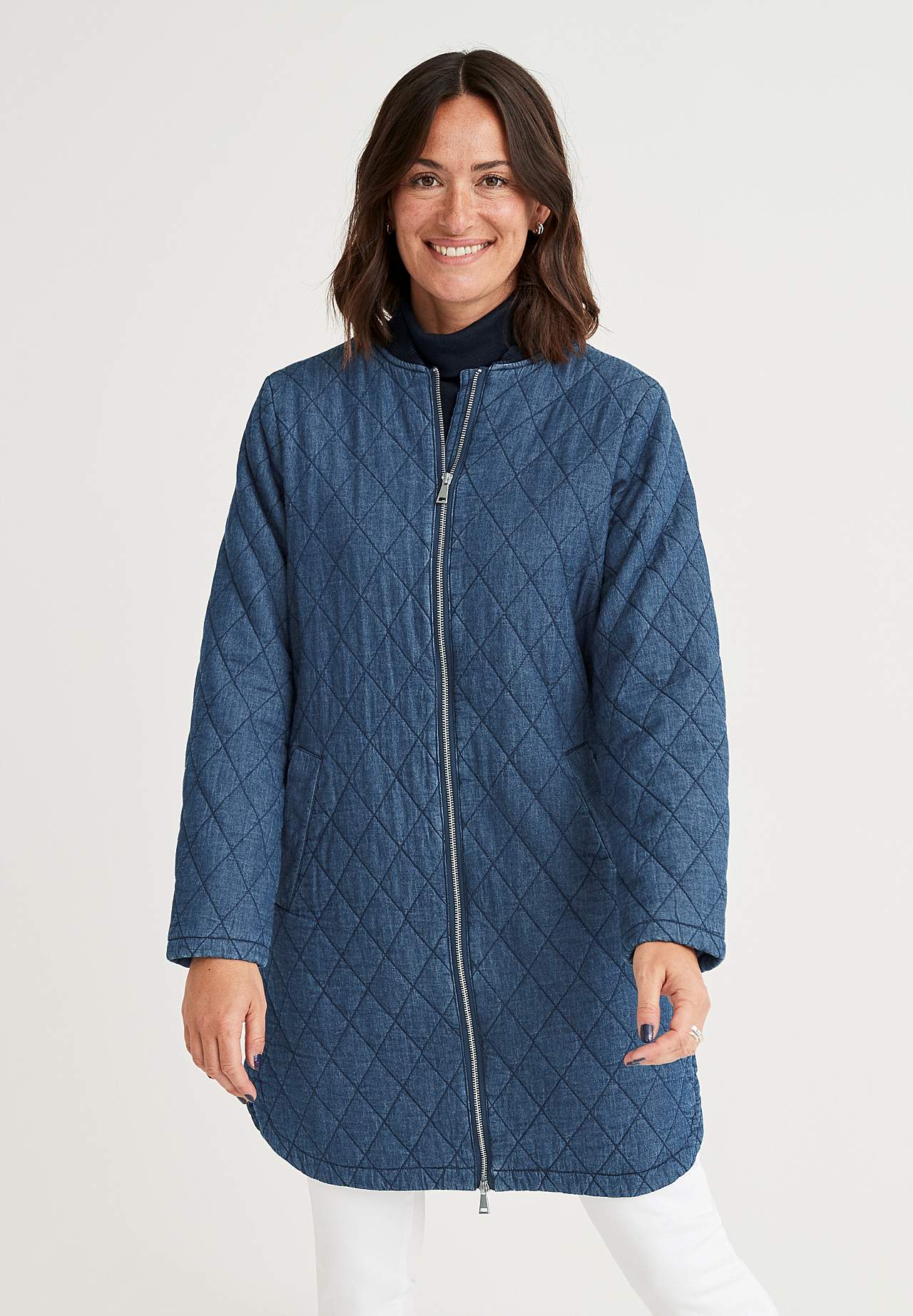 Quilted denim jacket