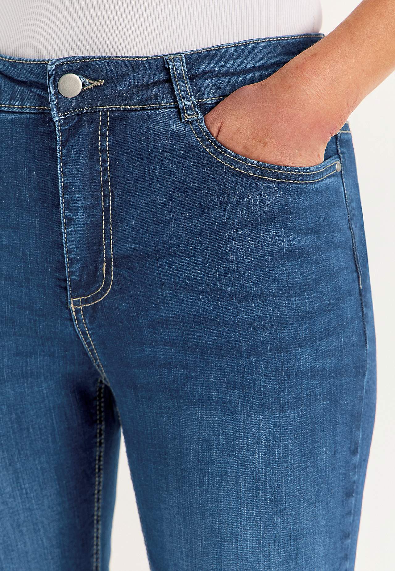 Stretch jeans with straight leg - three lengths Linnea