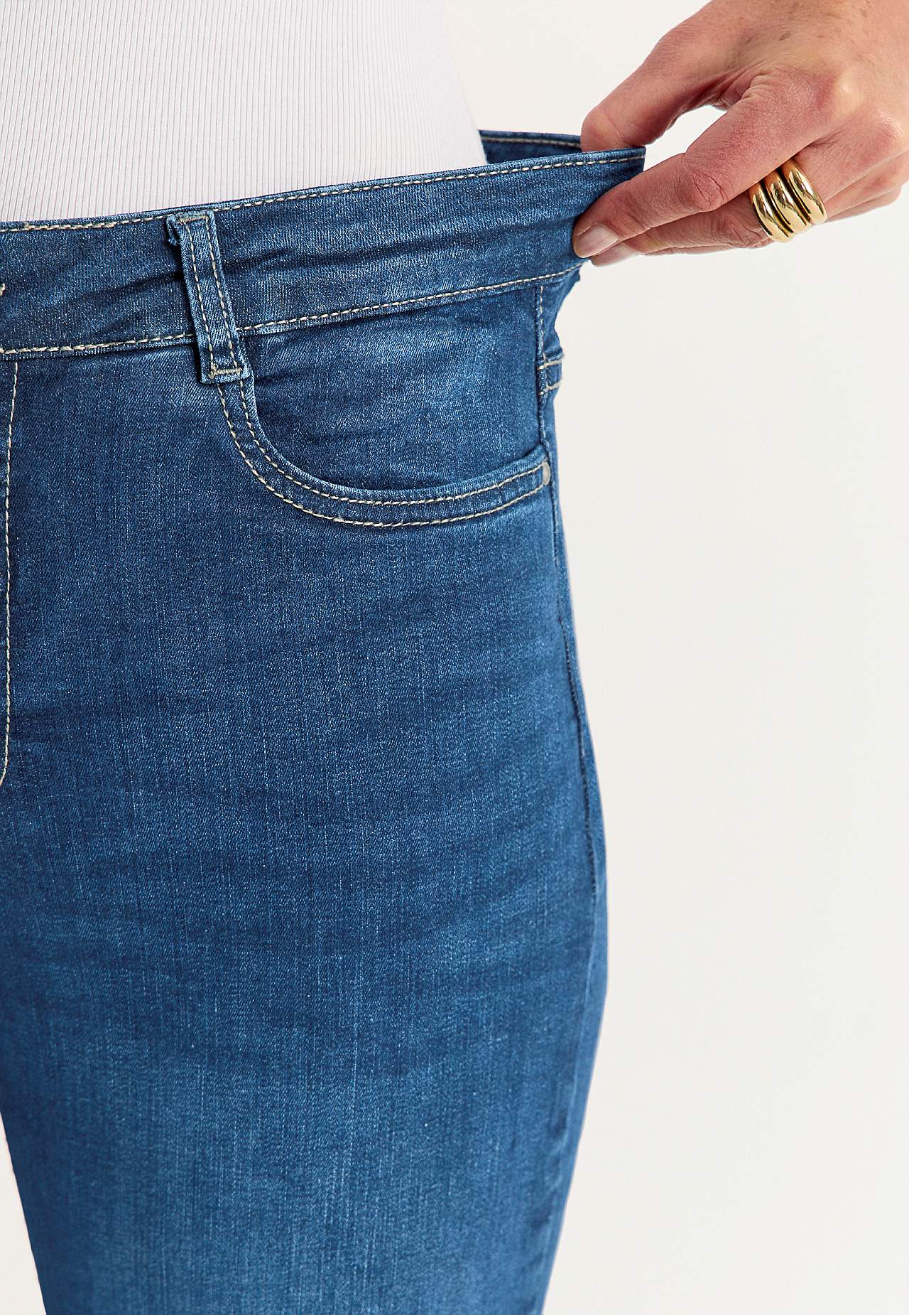 Stretch jeans with straight leg - three lengths Linnea