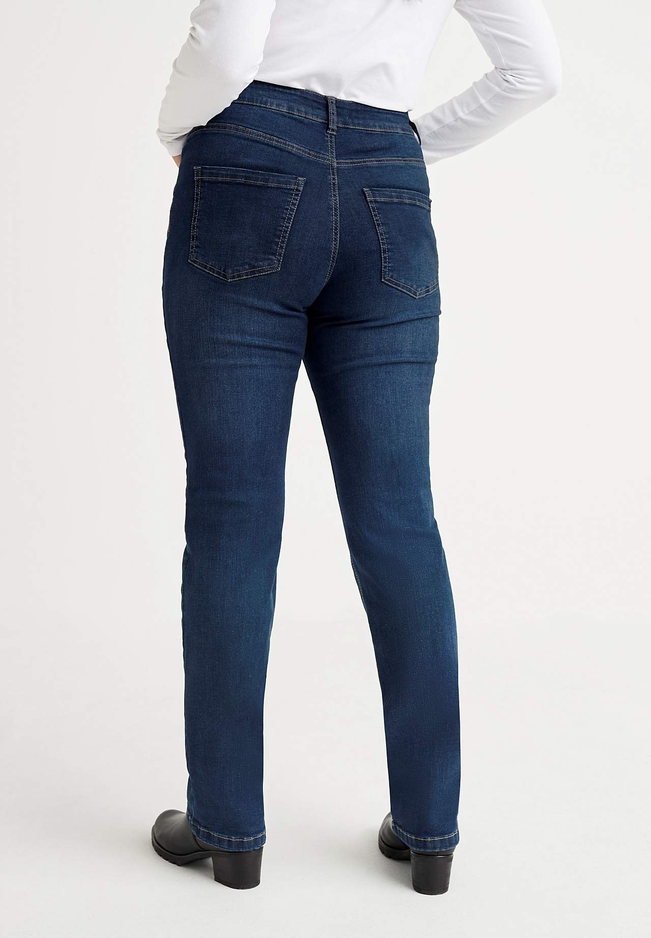 Stretch jeans with straight leg - three lengths