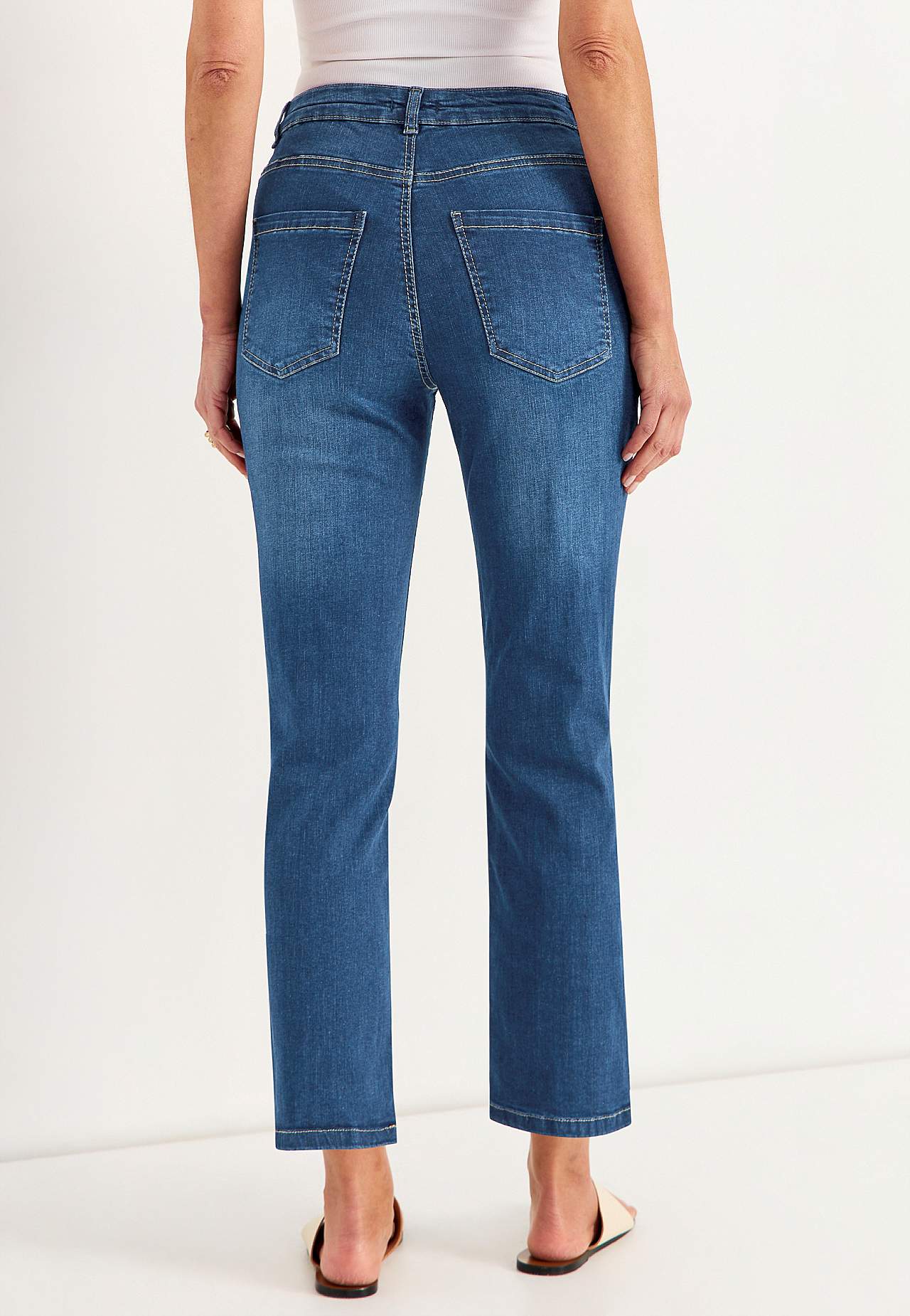 Stretch jeans with straight leg - three lengths Linnea